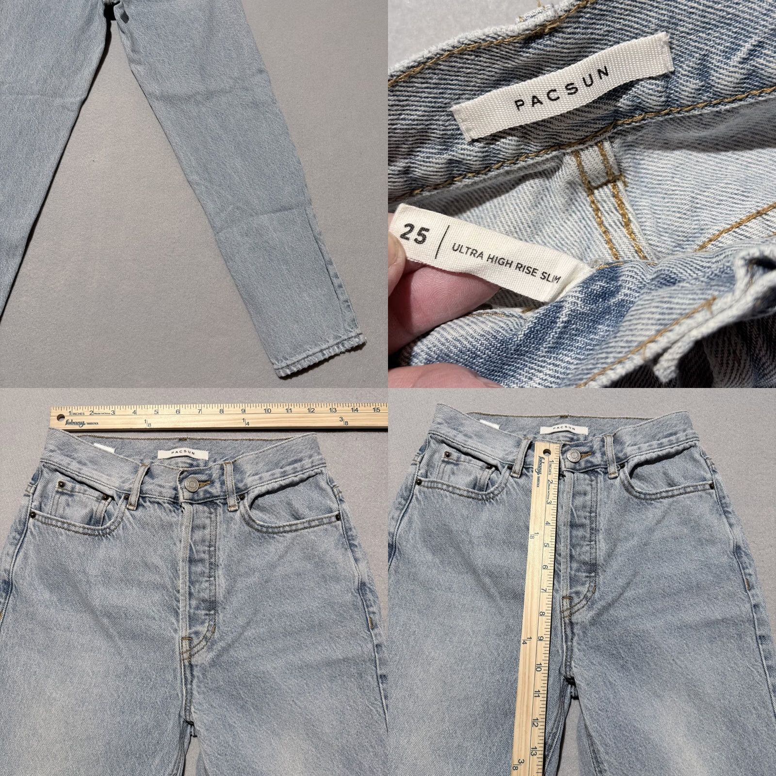 Pacsun PacSun Jeans Women's Blue Denim Ultra High Rise Slim Straight - 25 Size 42" / US 20 - 8 Thumbnail