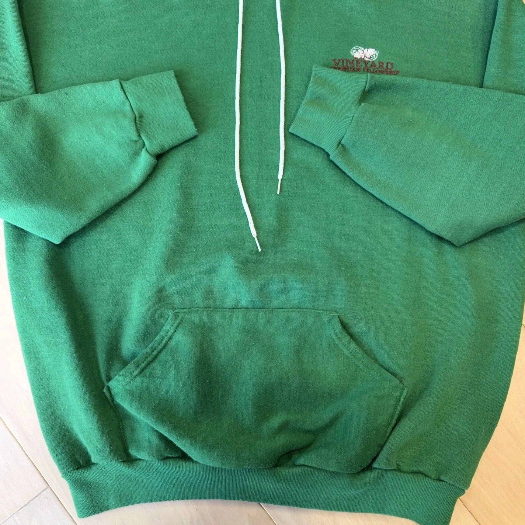 Vintage VINTAGE Russell Athletic Hoodie XL Green Pullover Crew Neck Hooded Logo USA 70s Football Basketball Mens Size US XL / EU 56 / 4 - 5 Thumbnail