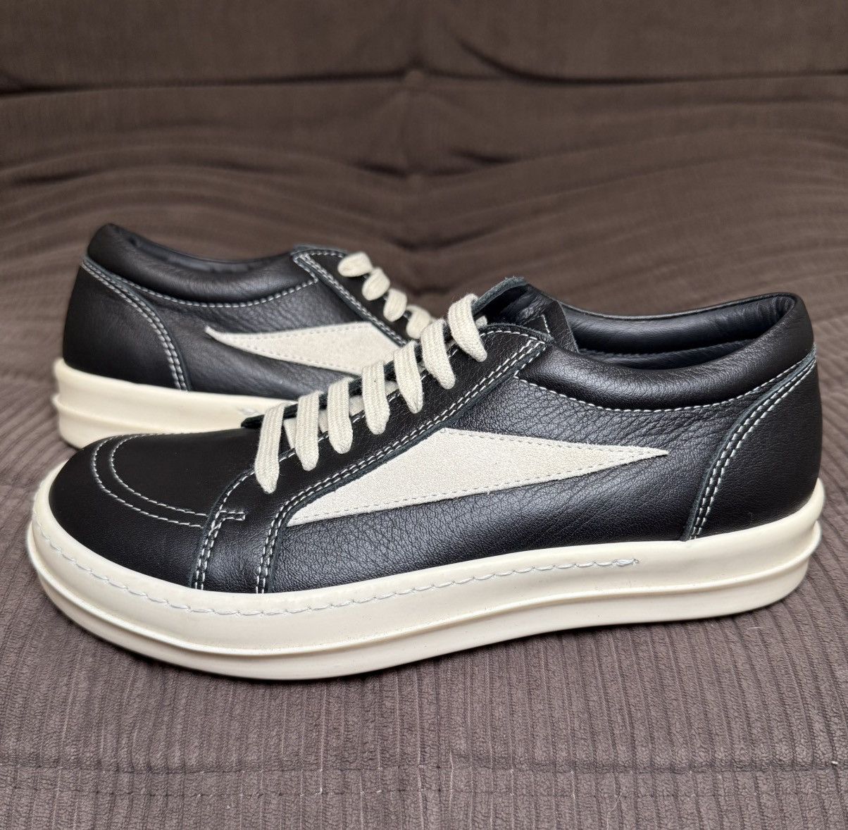 Rick Owens Rick Ownes Leather Strobe Sneakers Size US 5 / IT 35 - 1 Thumbnail