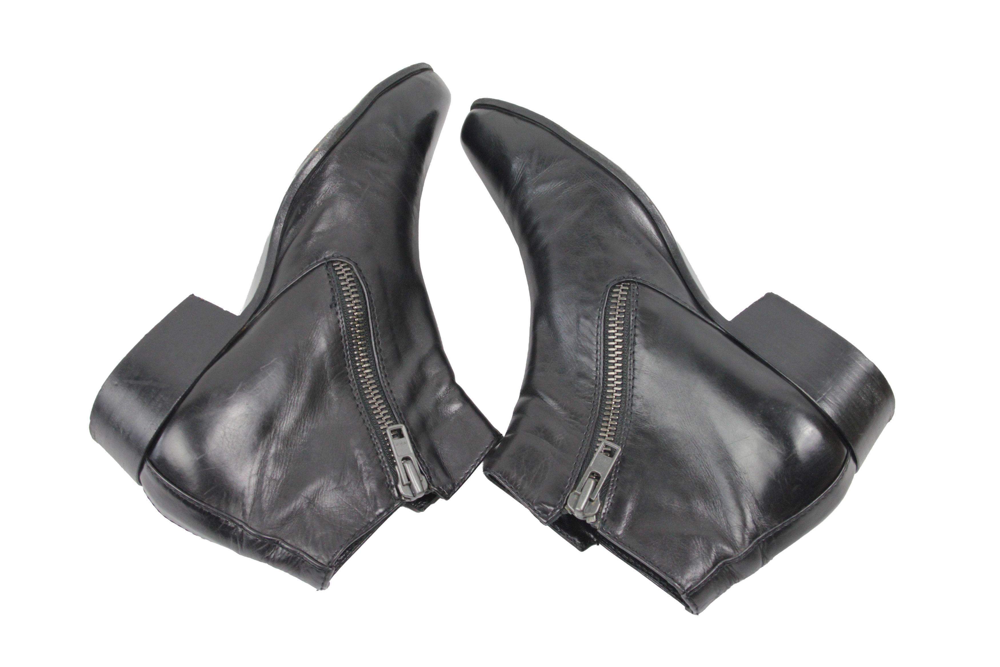 Veronique Branquinho Biker Leather Side Zip Cossack Boots Size US 10 / IT 40 - 8 Thumbnail