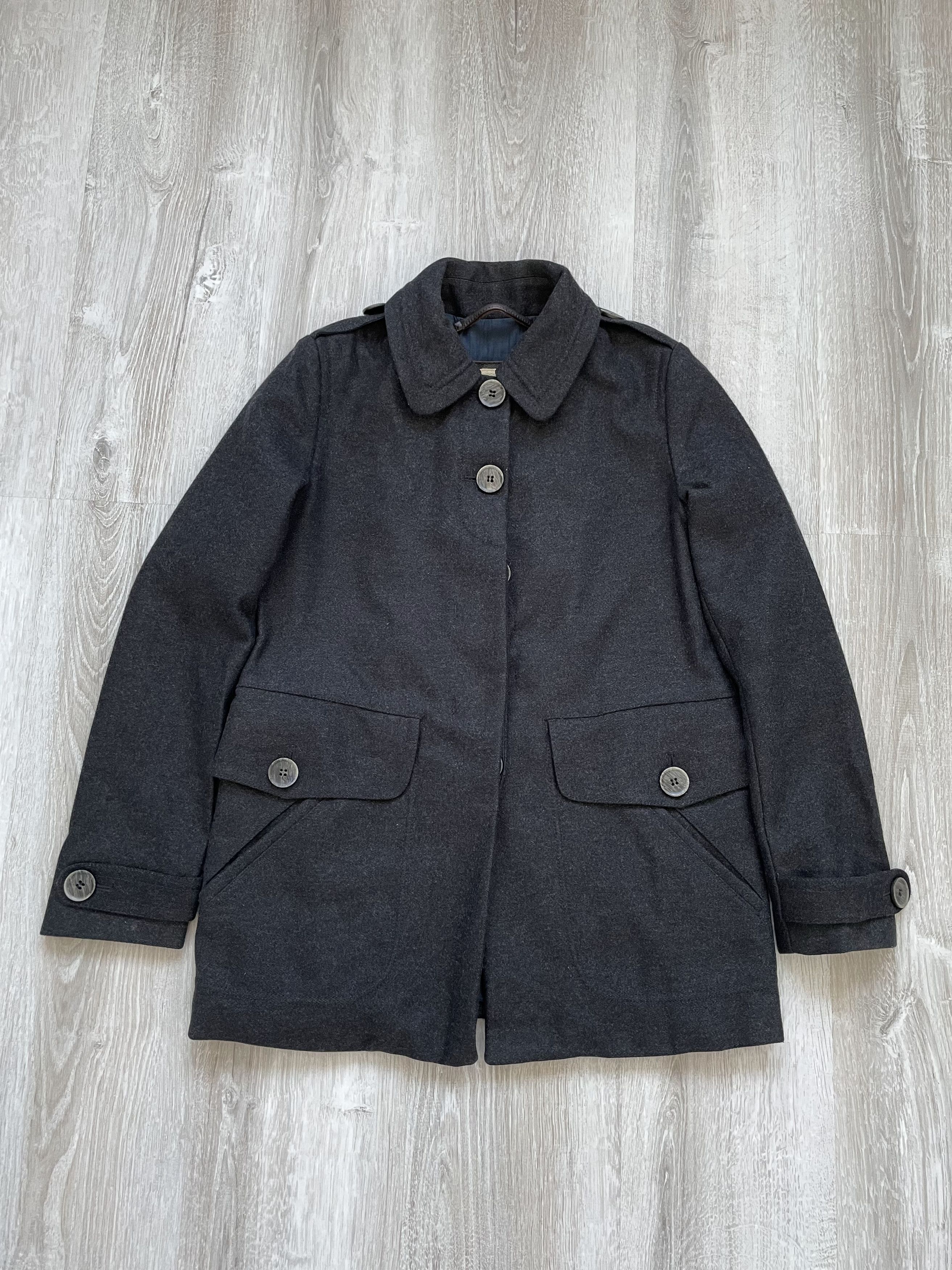 Burberry Thomas Burberry Wool Grey Coat Luxury Size M / US 6-8 / IT 42-44 - 1 Thumbnail