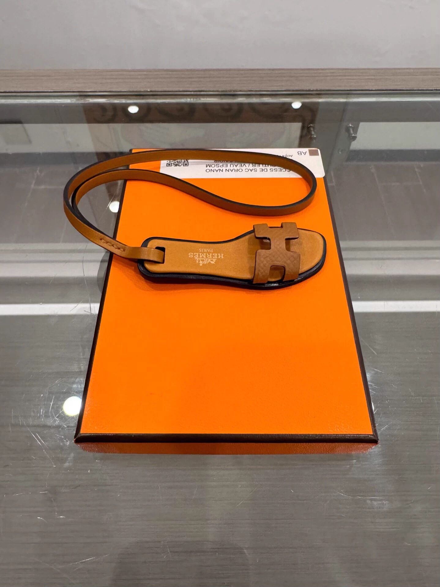 Hermes Hermes Oran Nano Brown Slipper Charm New Boxed Size ONE SIZE - 1 Thumbnail