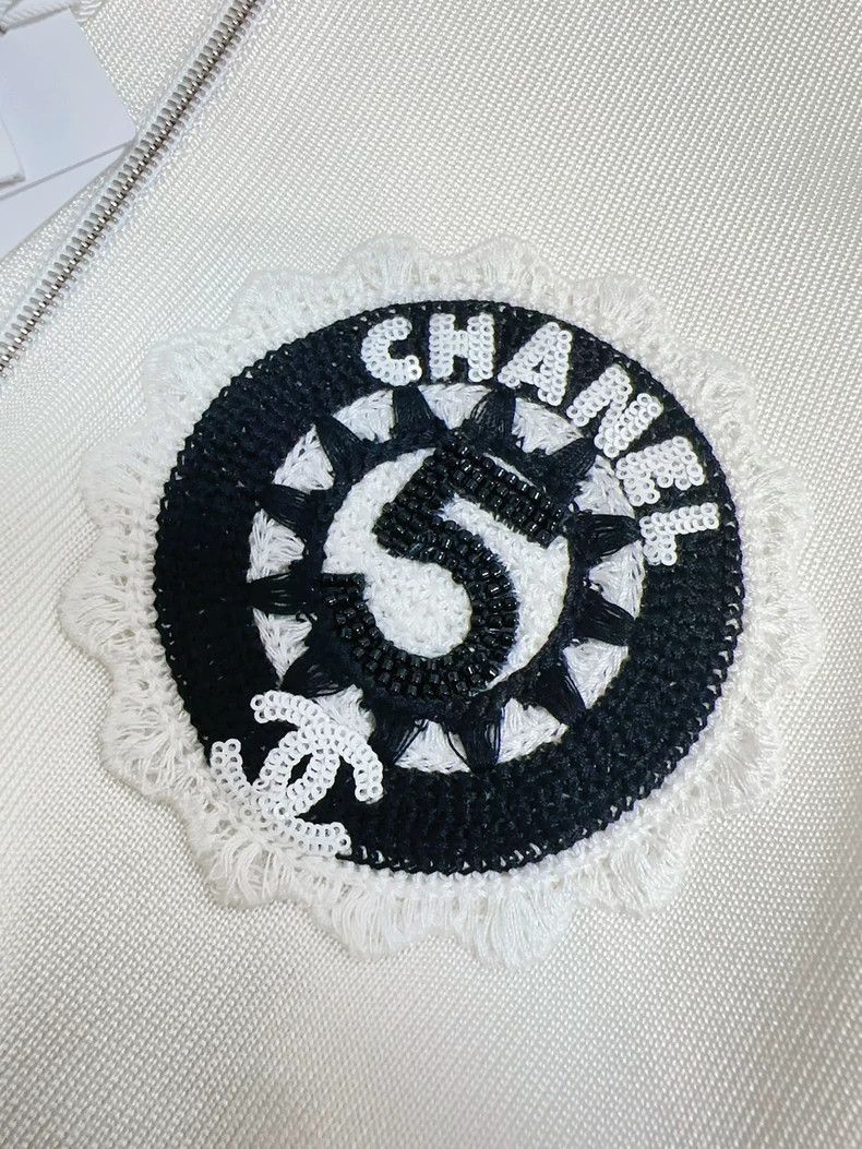 Chanel Chanel Embroidered Baseball Jacket with Sequins Size L / US 10 / IT 46 - 5 Thumbnail
