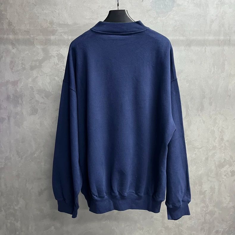 Balenciaga Balenciaga Blue embroidered logo crewneck sweatshirt Size US M / EU 48-50 / 2 - 6 Thumbnail