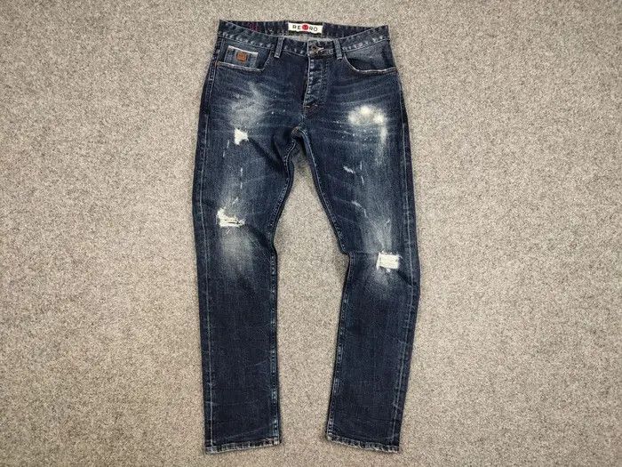 Japanese Brand Vintage 90's Retro Japanese Selvedge Distressed Denim Jeans Size US 31 - 2 Thumbnail