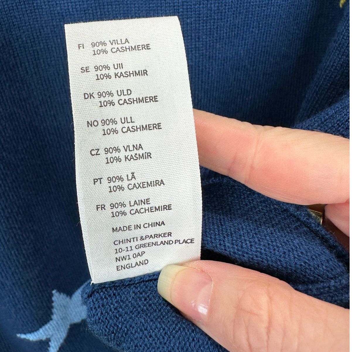 CHINTI & PARKER Chinti & Parker Navy Multi Star Long Sleeve CrewSweater L Size L / US 10 / IT 46 - 10 Thumbnail