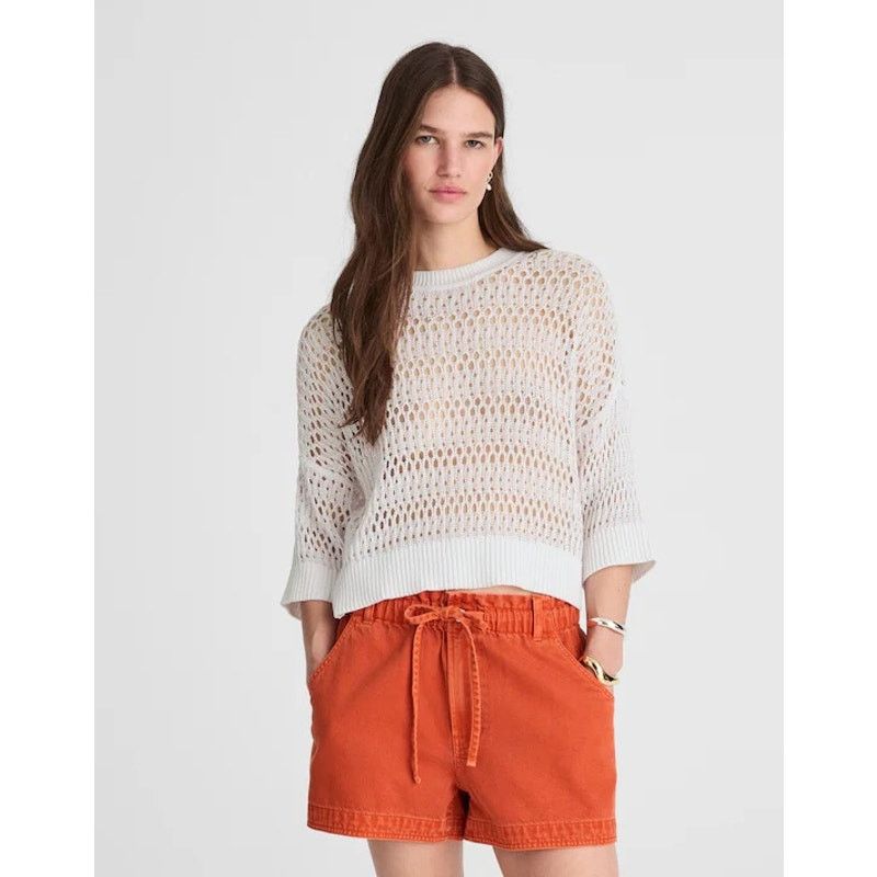 Madewell NWT Madewell Relaxed Open-Stitch Sweater White Size Medium Size M / US 6-8 / IT 42-44 - 1 Thumbnail