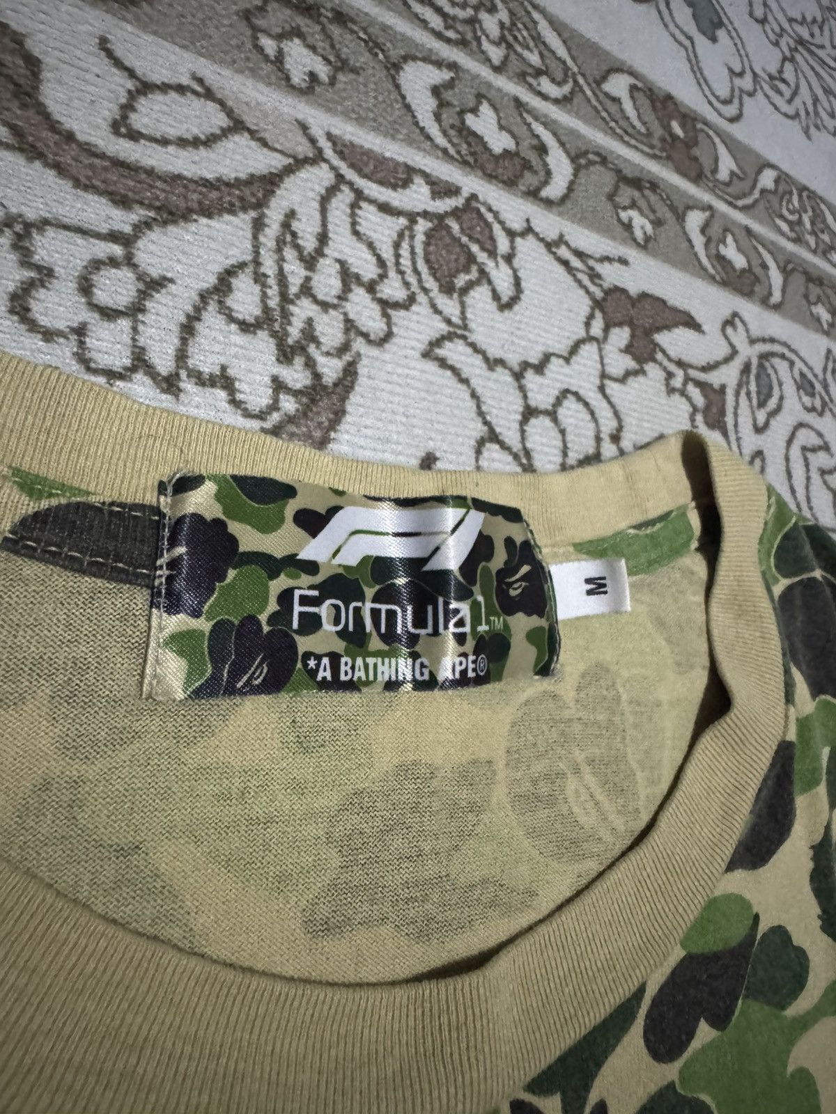 Bape HYPEBEAST! Bape x F1 ABC Camo Shark Tshirt Size US M / EU 48-50 / 2 - 6 Thumbnail