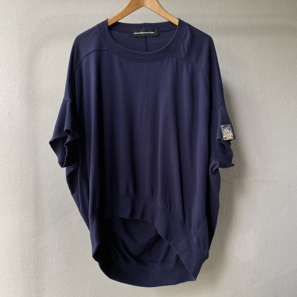 mercibeaucoup Mercibeaucoup Navy Oversized Short Sleeve Top Size M / US 6-8 / IT 42-44 - 1 Thumbnail