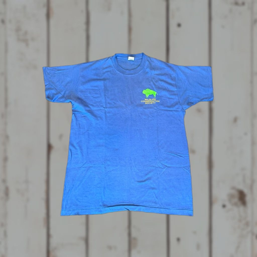 Fruit Of The Loom VINTAGE Wildlife Conservation Society 100th Anniversary Members T-Shirt XL USA Size US XL / EU 56 / 4 - 1 Thumbnail
