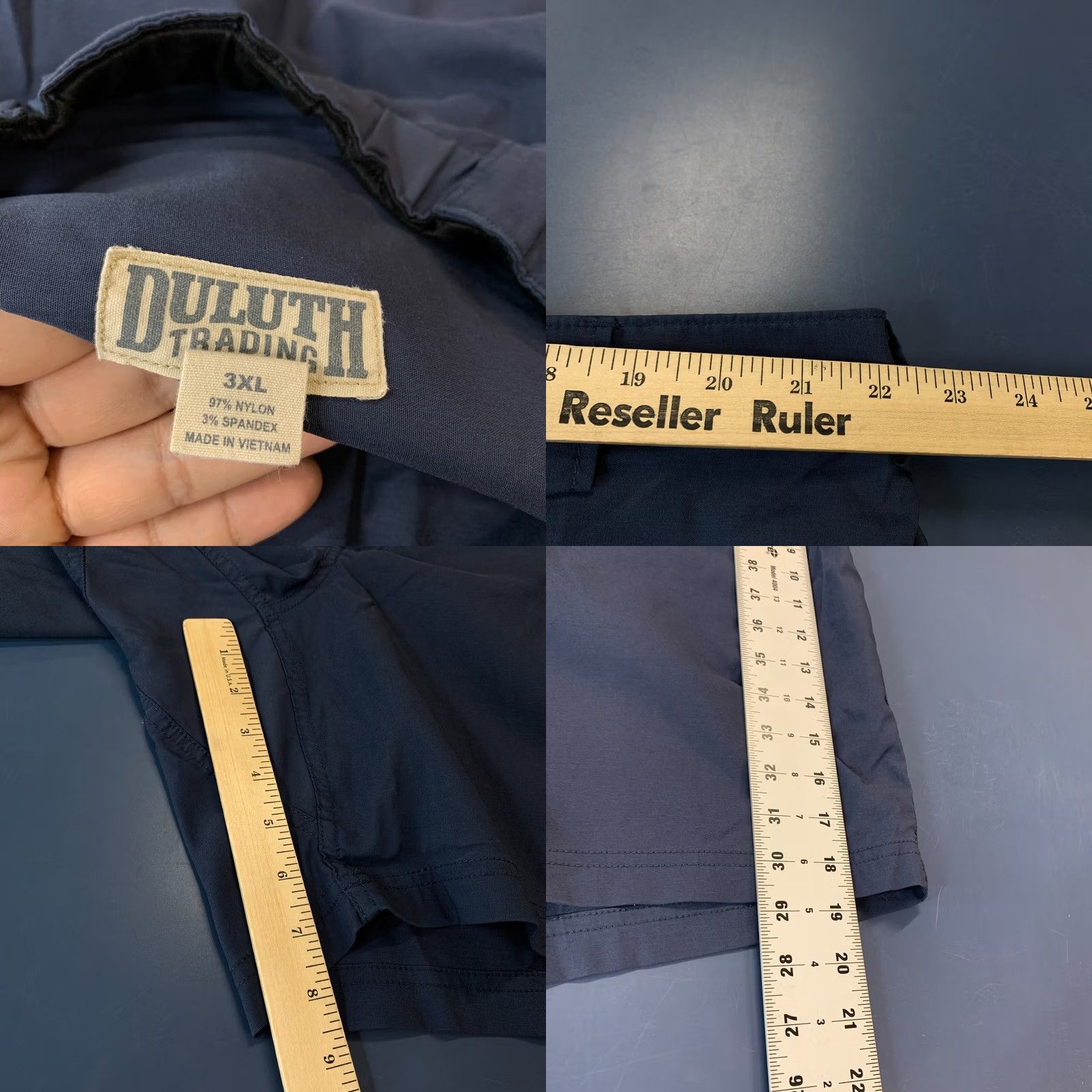 Vintage Duluth Cargo Shorts Mens 3XL Fits 44x8 Nylon SPandex Blend Stretch Preppy Cargo Shorts Mens 3XL Blue Nylon SPandex Preppy Duluth Size US 39 - 9 Thumbnail