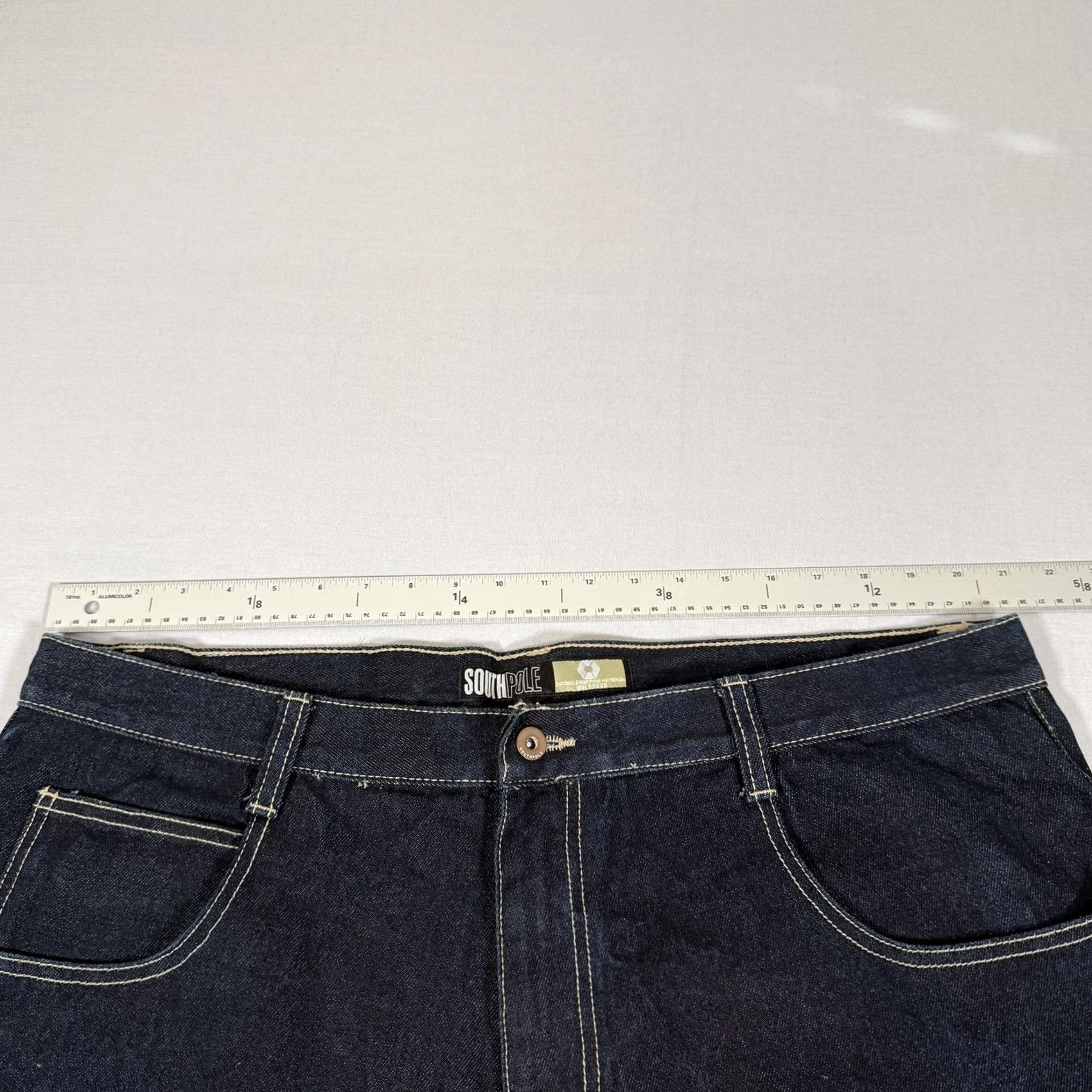 Southpole VINTAGE Southpole Jeans Mens 42x32 Blue Baggy Loose Hip Hop 90s Size US 42 / EU 58 - 7 Thumbnail