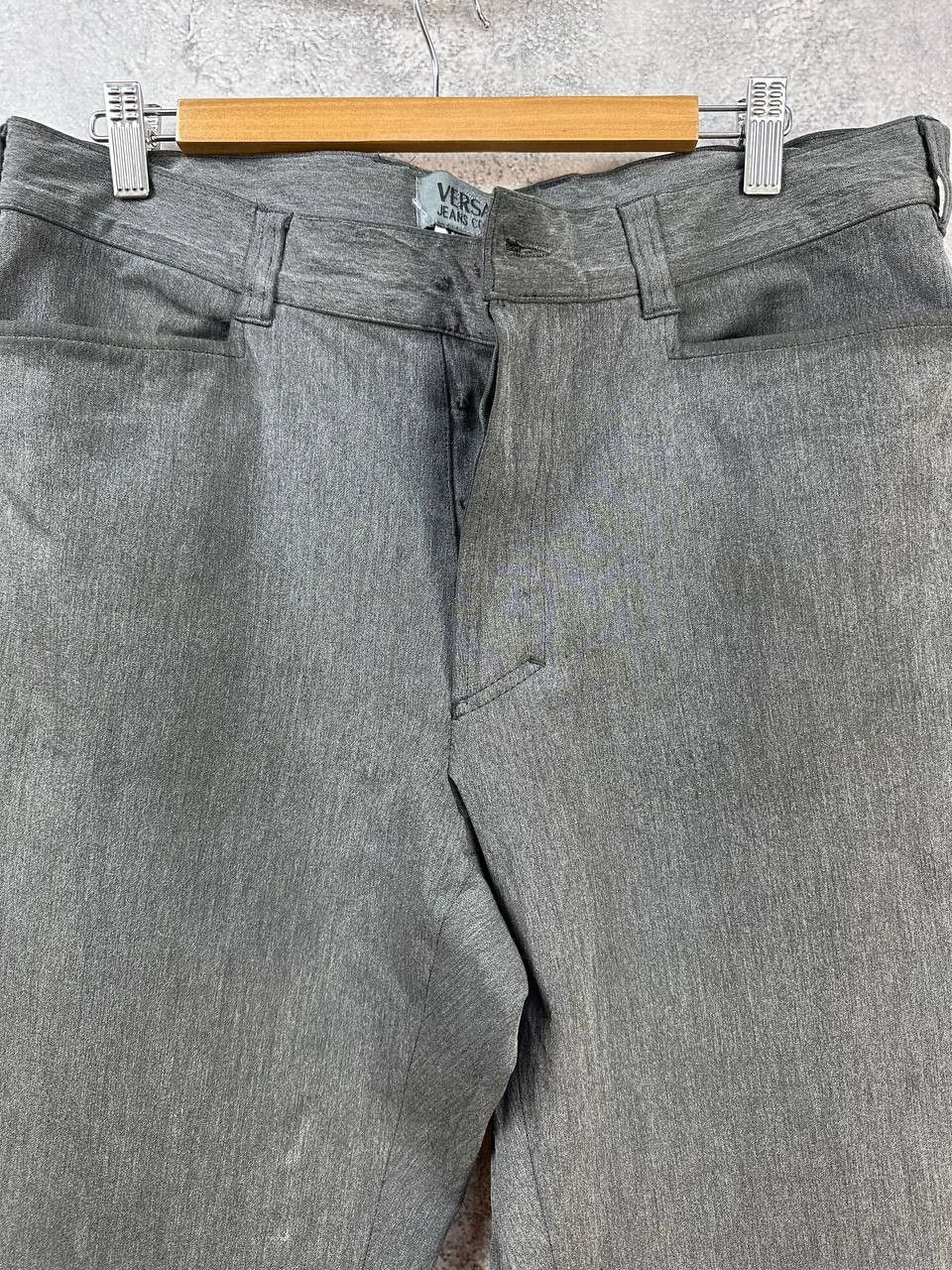 Versace Jeans Couture Versace Jeans Couture Gray Cotton-Blend Tailored Pants Size US 36 / EU 52 - 4 Thumbnail