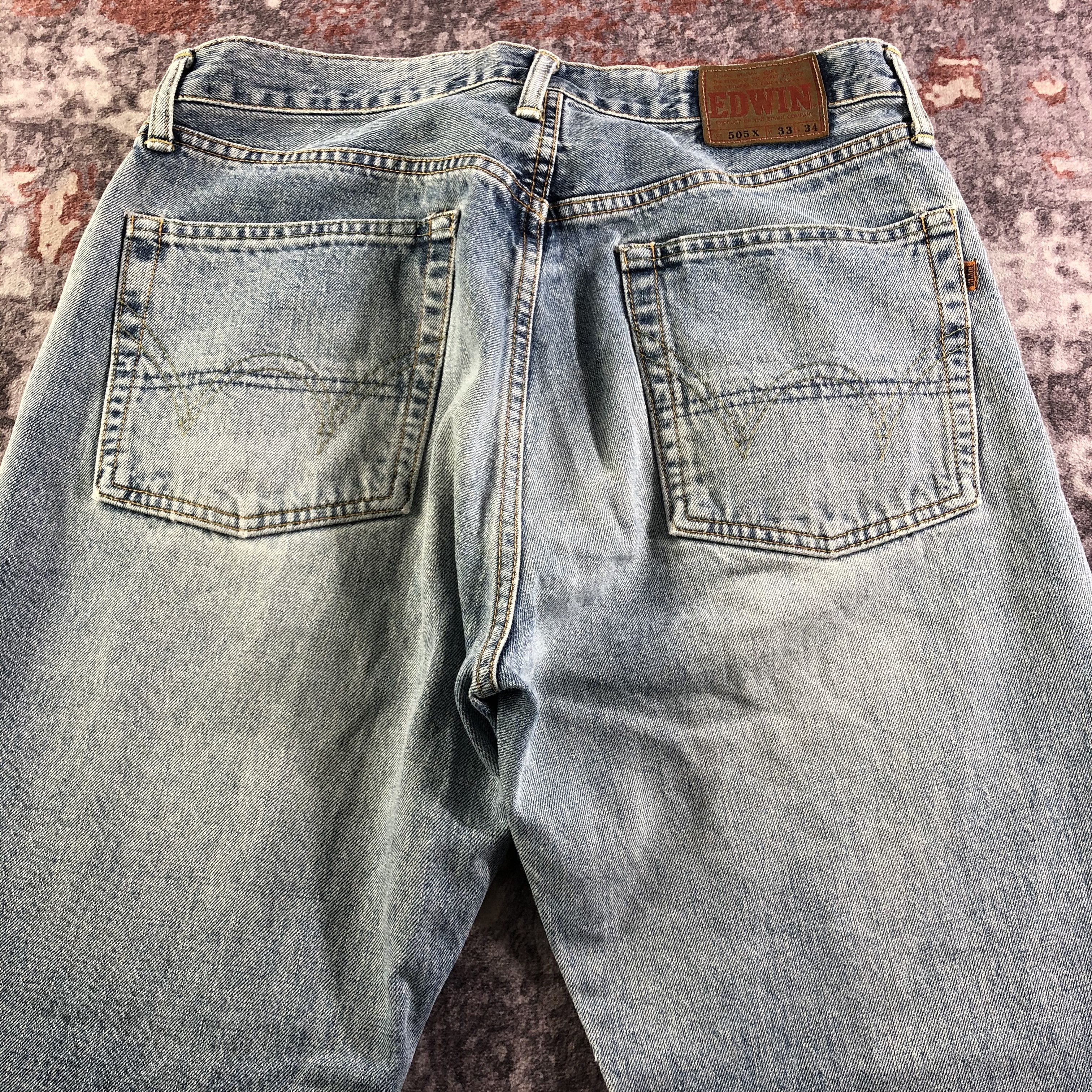 Edwin Vintage Light Wash Edwin 505 Selvedge Jeans-JM3634 Size US 33 - 4 Thumbnail