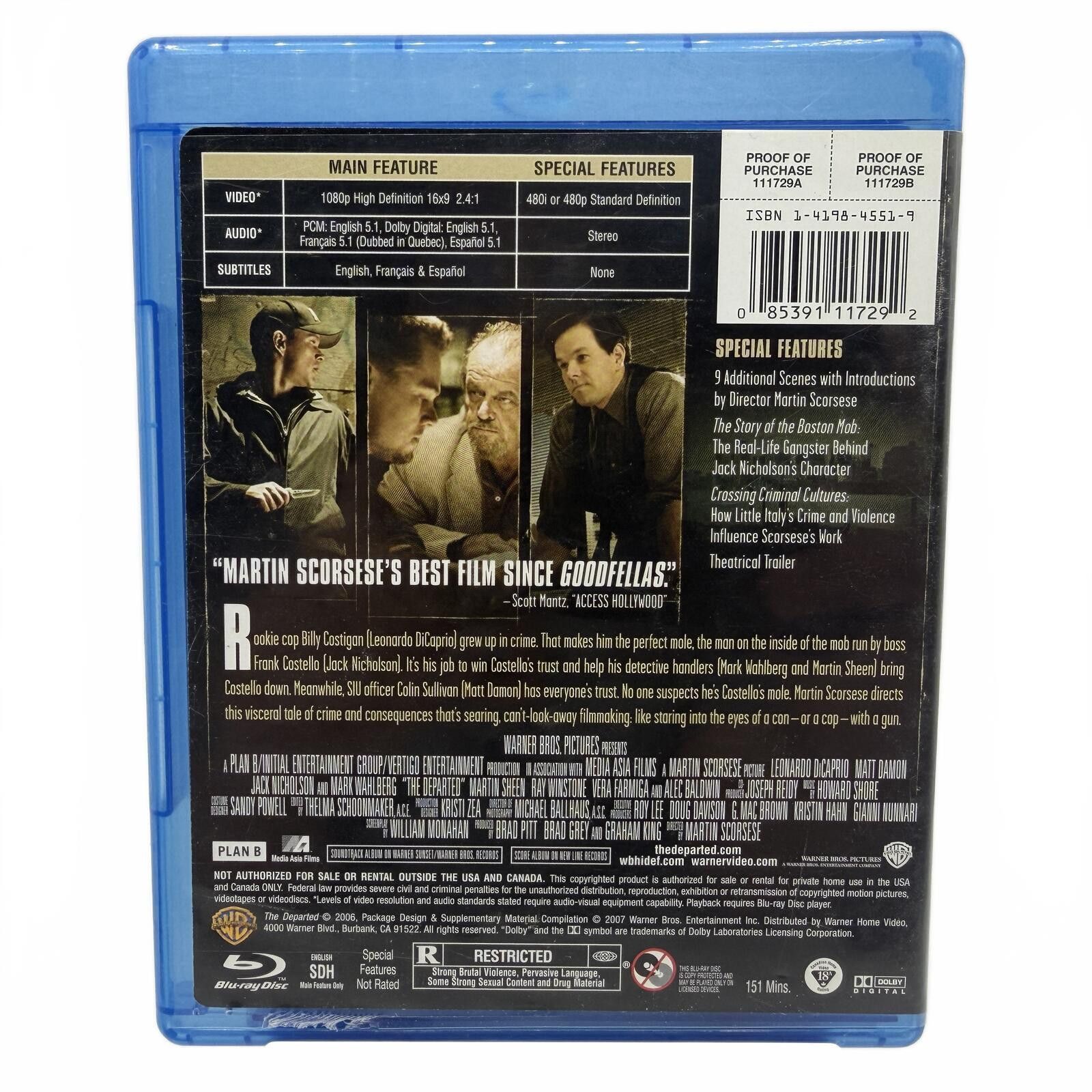 Other The Departed (2006) - Blu-ray Movie - Crime / Thriller Size ONE SIZE - 2 Thumbnail