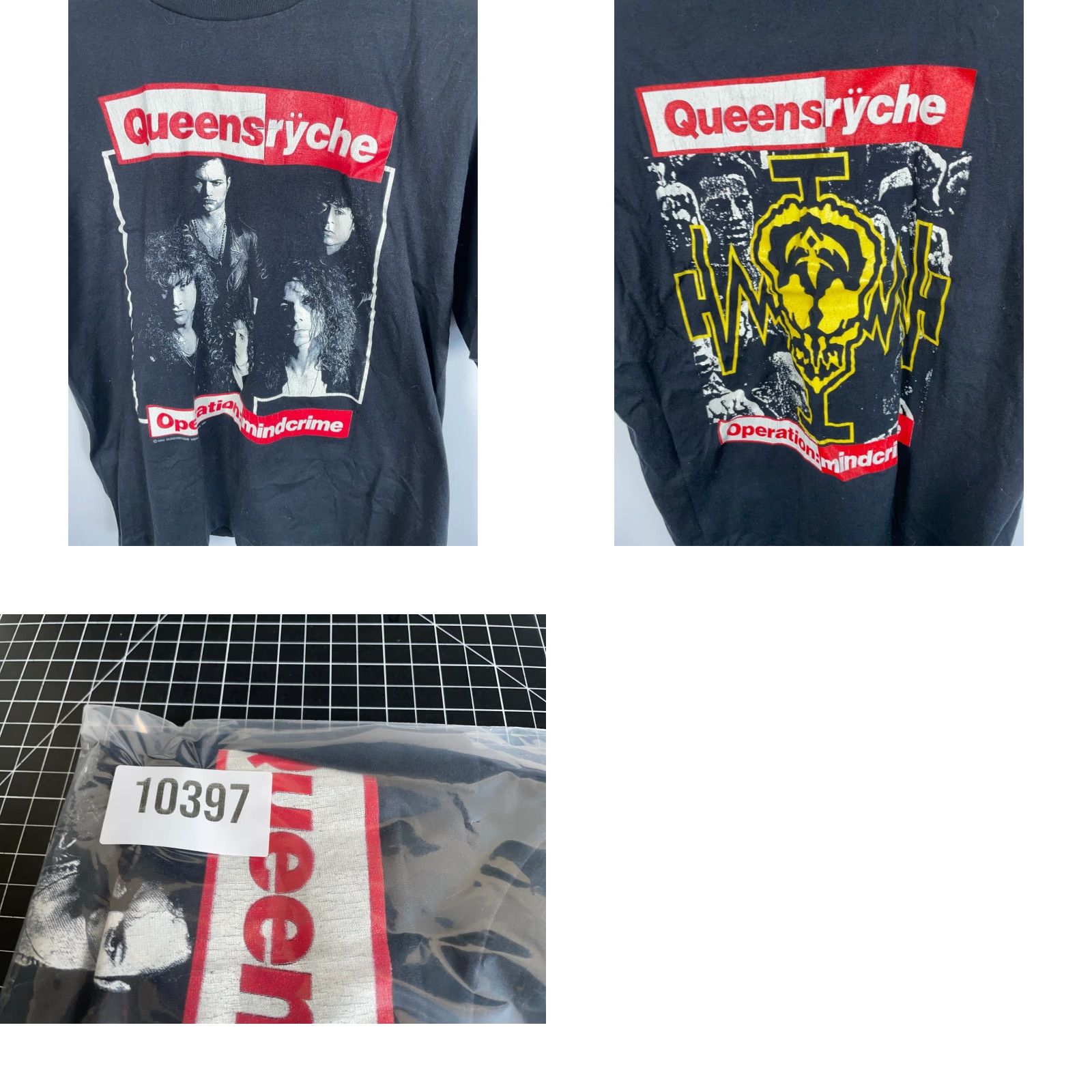 Vintage VINTAGE Queensryche Operation Mindcrime T-Shirt Brockum Mens XL Black Front Back Prints 80s Rock Retro Size US M / EU 48-50 / 2 - 9 Thumbnail
