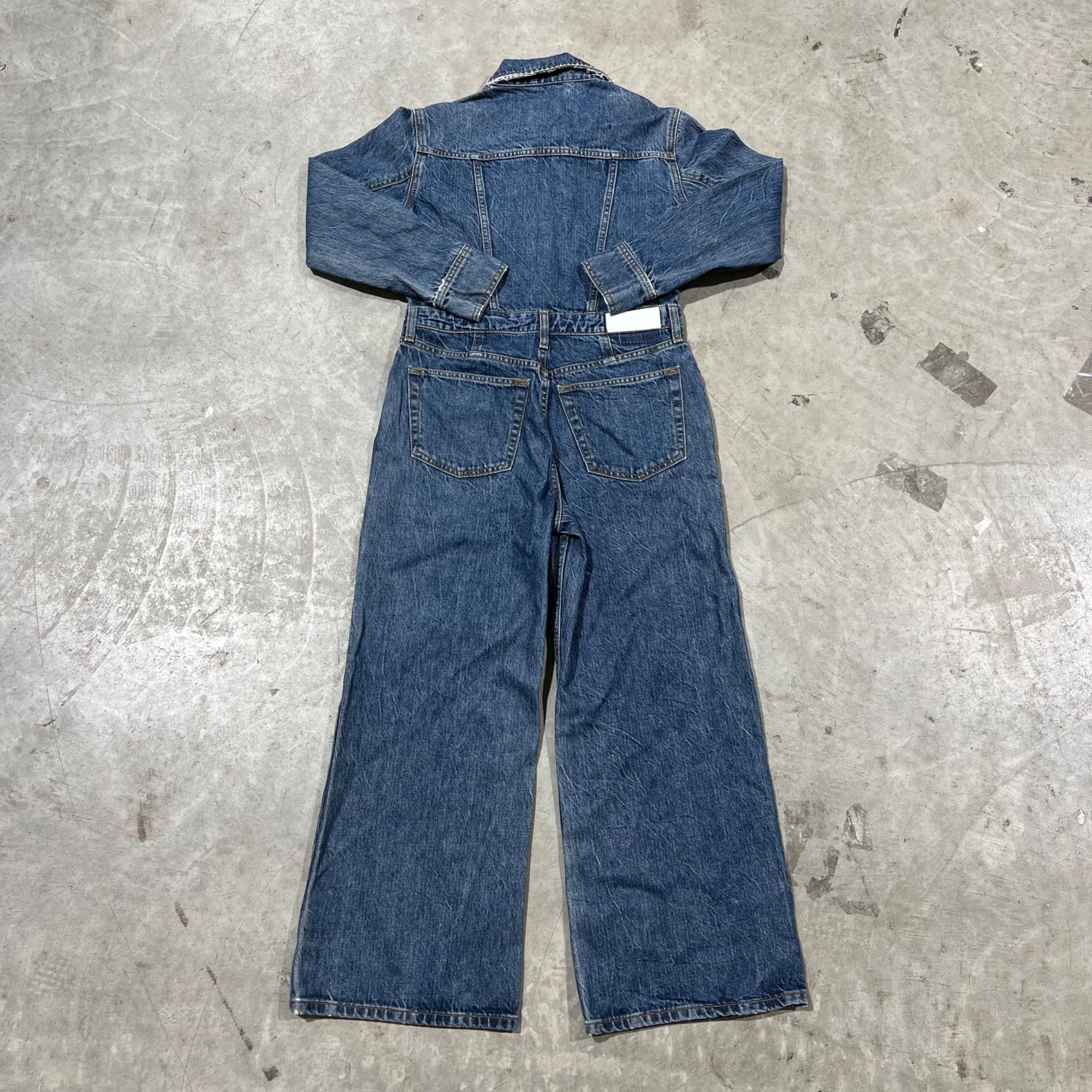 RE/DONE NWT RE/DONE WIDE LEG JUMPSUIT RUSTIC INDIGO SZ 25 Size 25" / US 0 / IT 36 - 6 Thumbnail