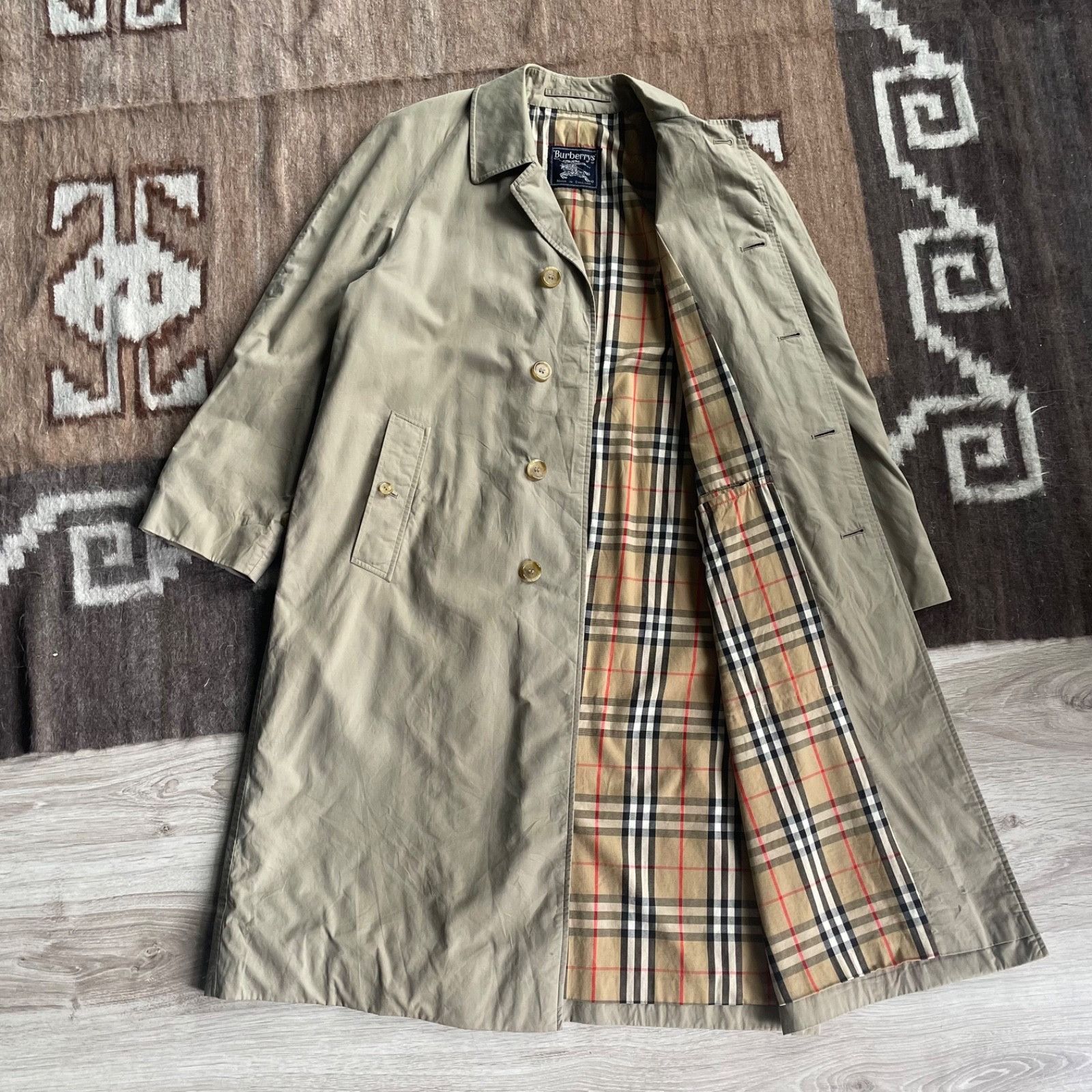 Burberry Burberry Vintage 90s Nova Check Lining Trench Coat