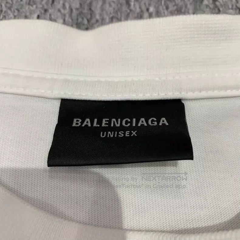 Balenciaga Balenciaga White Destroyed Letter Logo Short Sleeve Size US XS / EU 42 / 0 - 8 Thumbnail