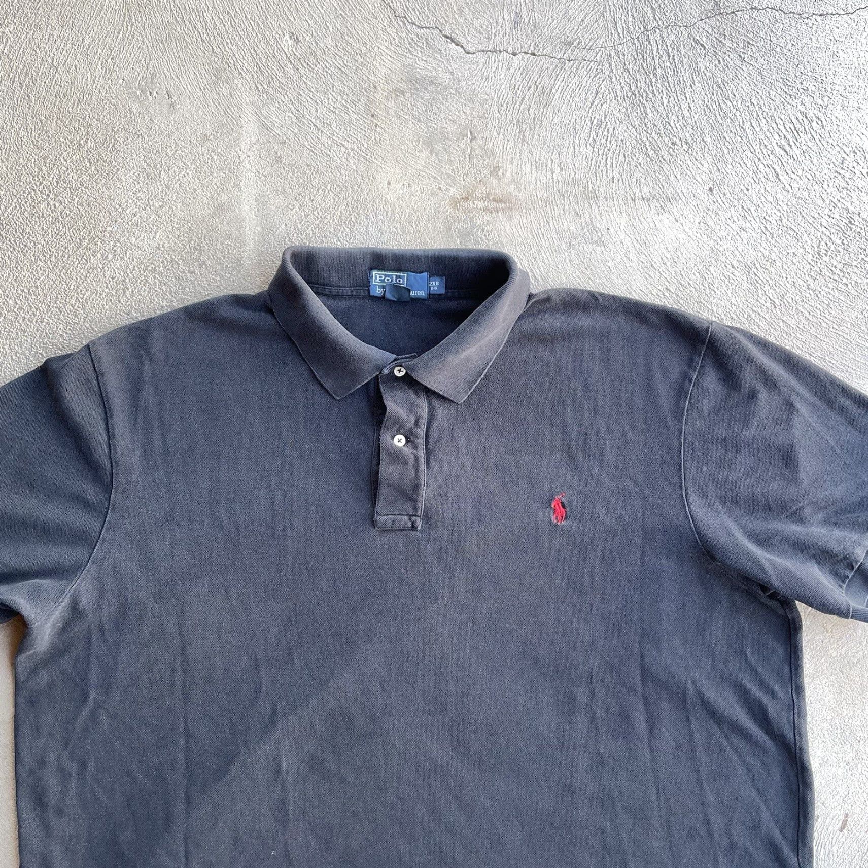 Polo Ralph Lauren VINTAGE Polo Ralph Lauren Polo Shirt Men 2XB Big & Tall Black 100% Cotton Short Sleeve Classic Preppy Mens Size US XXL / EU 58 / 5 - 2 Thumbnail