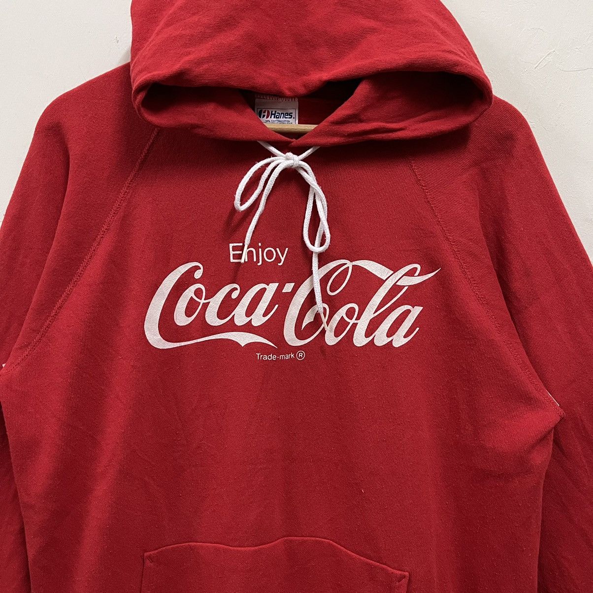 Coca Cola Vintage 80s Coca Cola Hoodie Pullover Spellout Size US L / EU 52-54 / 3 - 2 Thumbnail