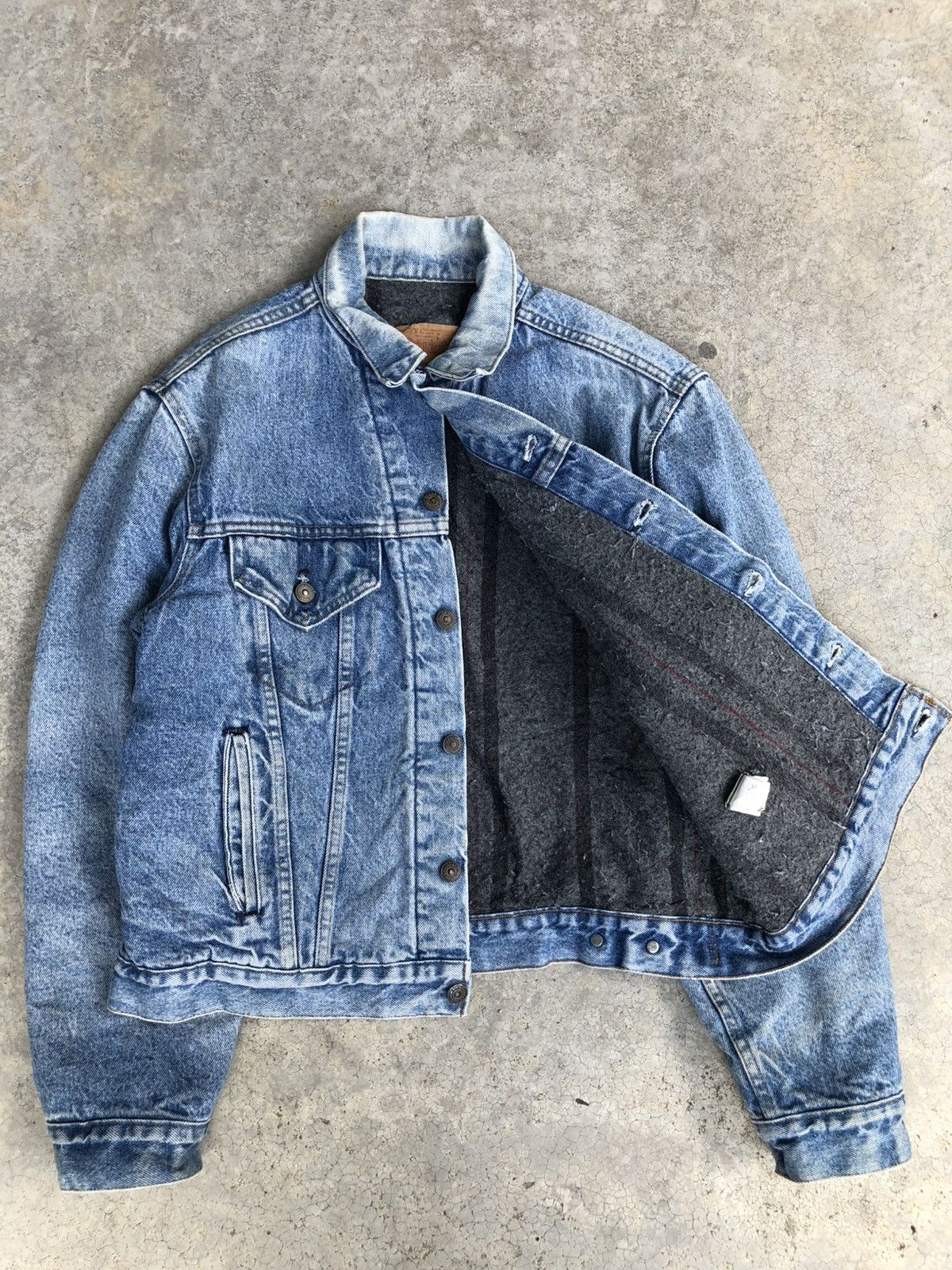 Levi's Vintage 80s 70s Levi’s Blanket Lined Denim Jacket Distressed Size US L / EU 52-54 / 3 - 1 Thumbnail