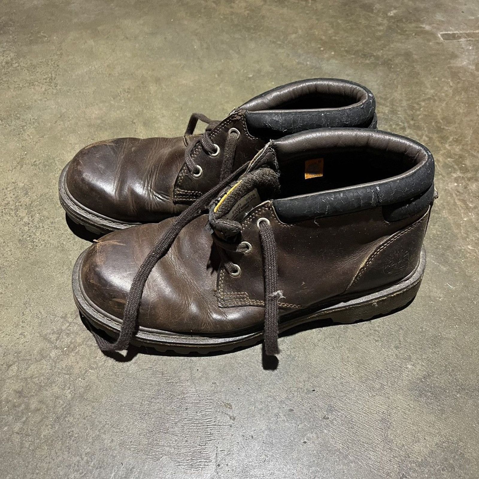 Vintage Y2k Timberland Brown Leather Oxford Boots 8