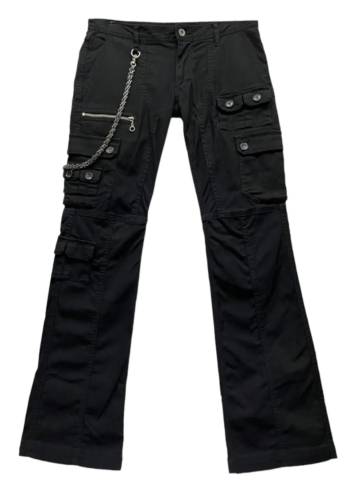HIDEAWAYS × Nicole Club FYE🔥NICOLE HIDEAWAYS Multipocket Bondage Punk Flare Stretch Size 31" - 4 Thumbnail