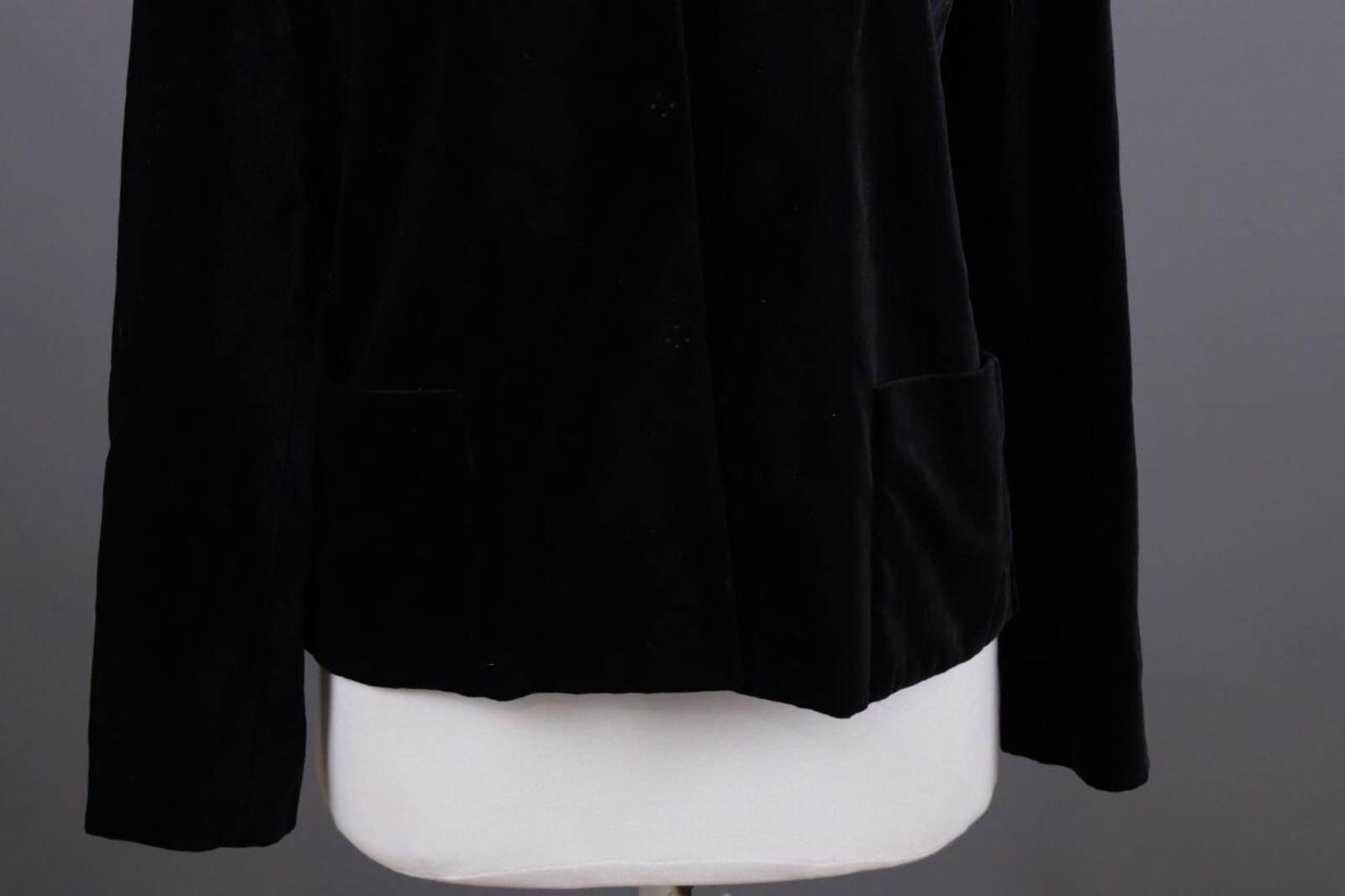 Christian Dior Monsieur Mondi Black 3 Button Silk Velvet Blazer Jacket Size 40 Size M / US 6-8 / IT 42-44 - 4 Thumbnail
