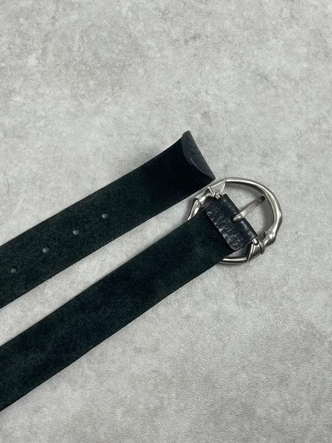 Gucci Gucci Black Snake Buckle Leather Belt Size ONE SIZE - 6 Thumbnail
