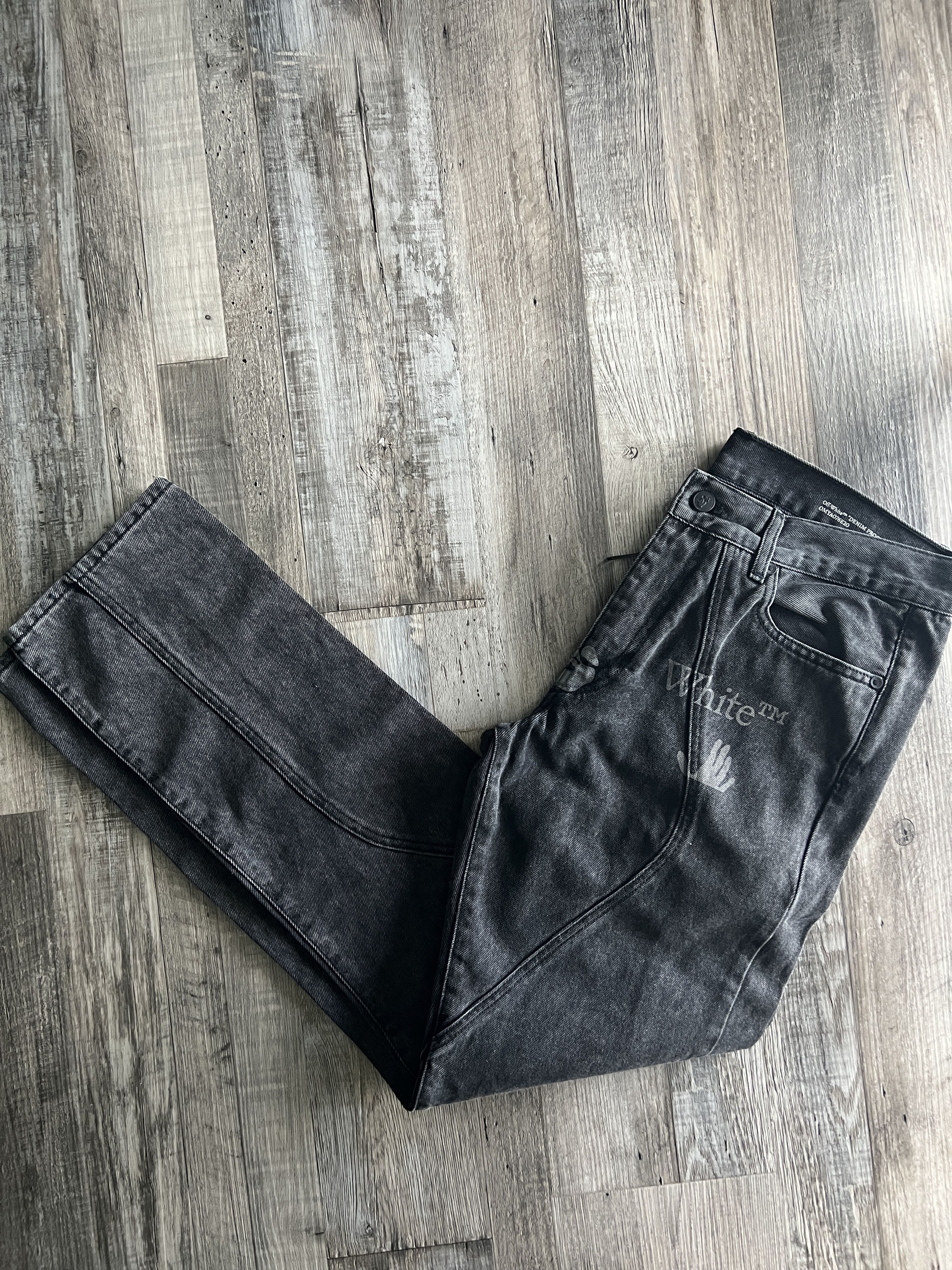 Off-White Off White Logo Print Slim Fit Jeans Size US 34 / EU 50 - 3 Thumbnail