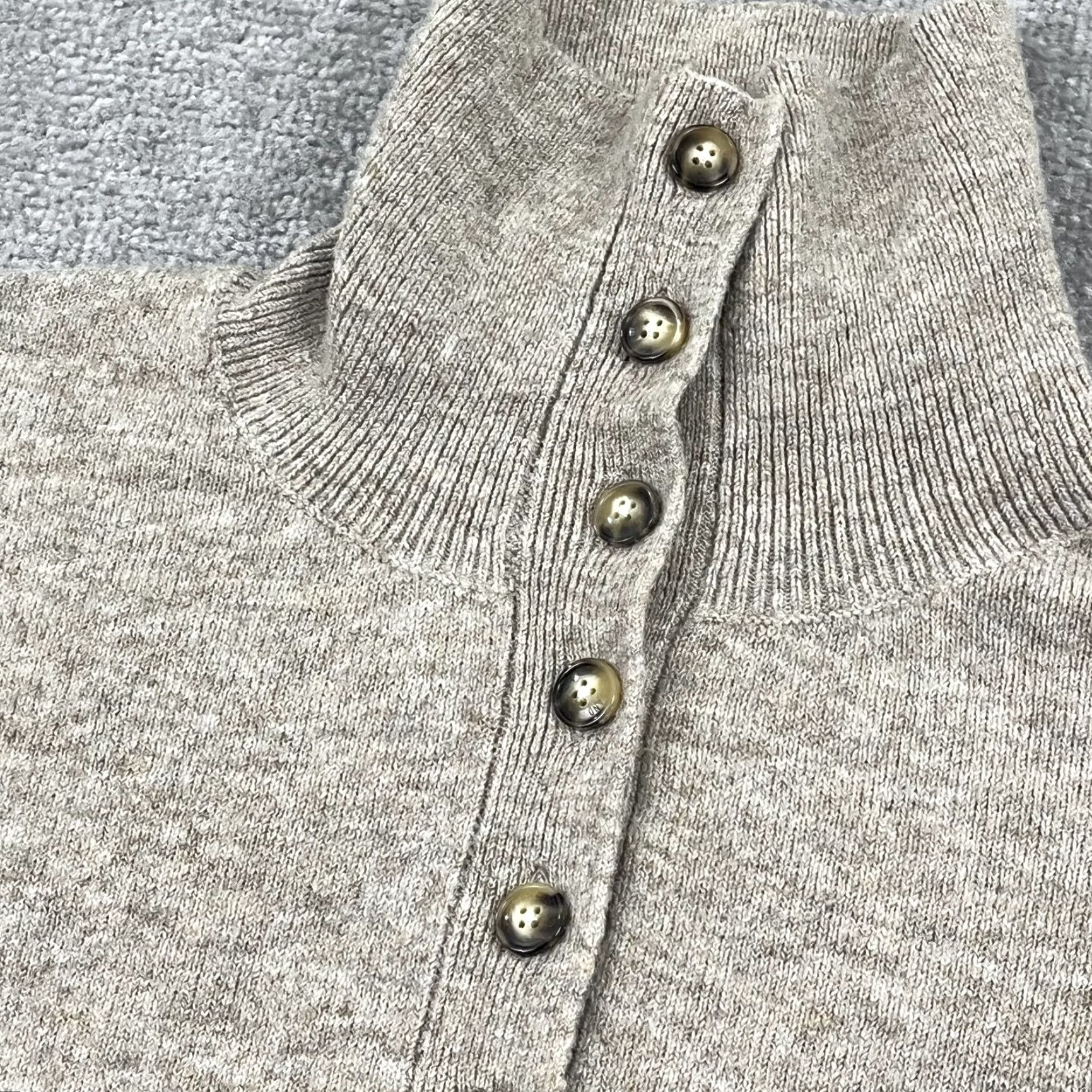 Vintage The Normal Brand Sweater Men Medium Brown Stretch Henley High Neck Preppy Casual Mens Size US M / EU 48-50 / 2 - 4 Thumbnail