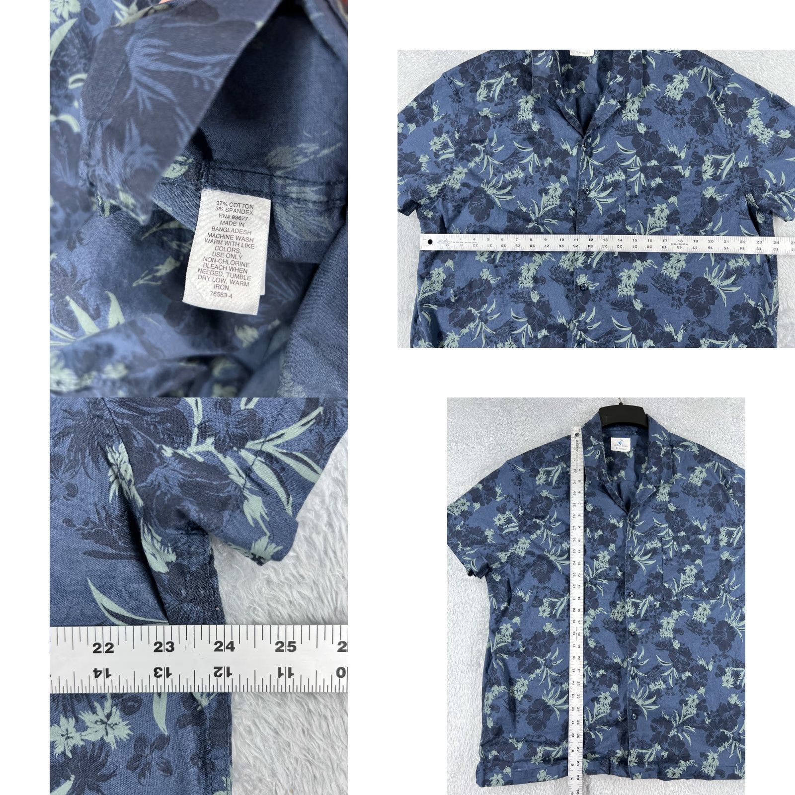 Vintage VINTAGE Mutual Weave Shirt Mens 2XL Blue Floral Button-Up Cotton Blend Pocket Beach Size US XXL / EU 58 / 5 - 8 Thumbnail