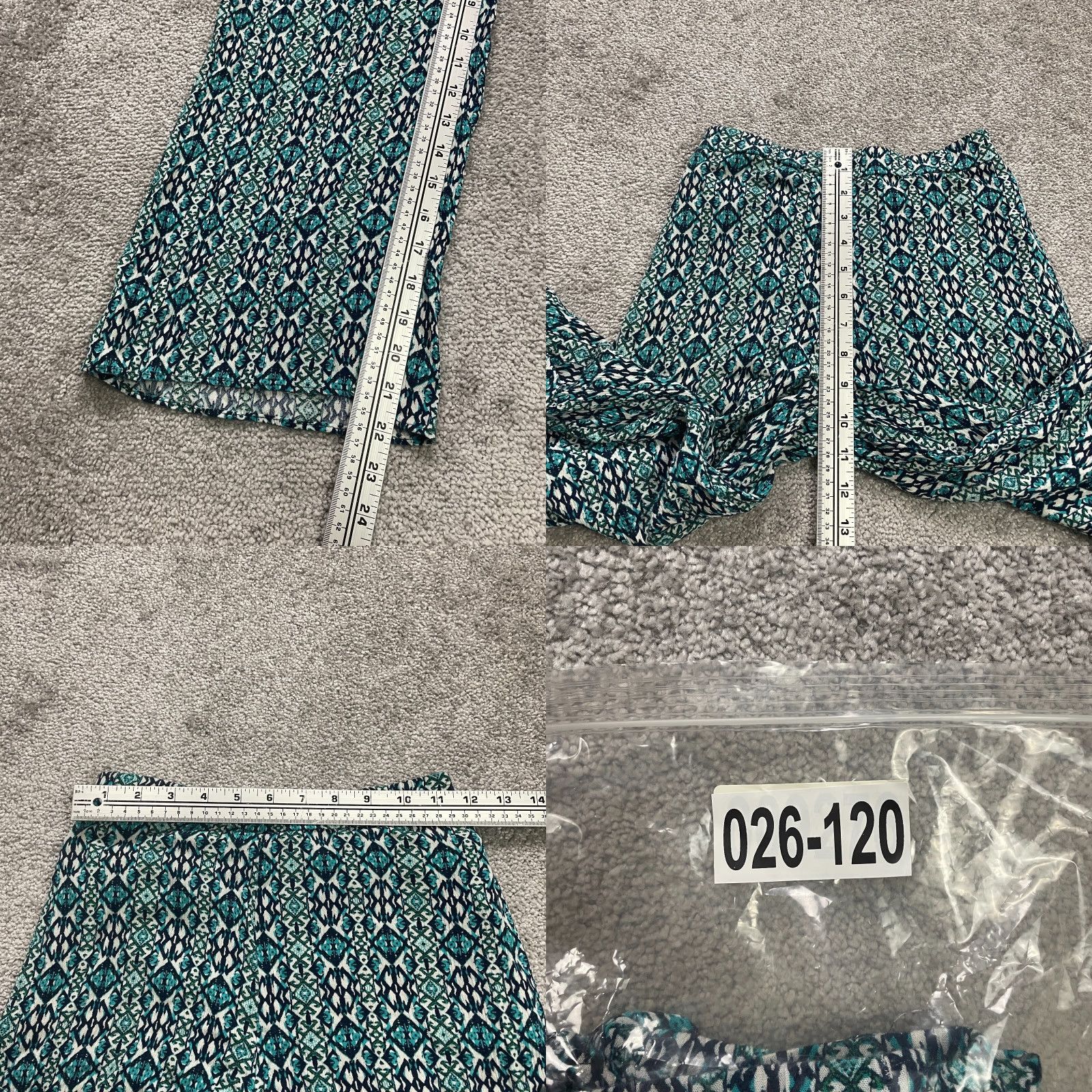 AQUA Aqua Palazzo Pants Womens XS Multicolor Geometric Straight Casual Travel Size 26" / US 2 / IT 38 - 8 Thumbnail