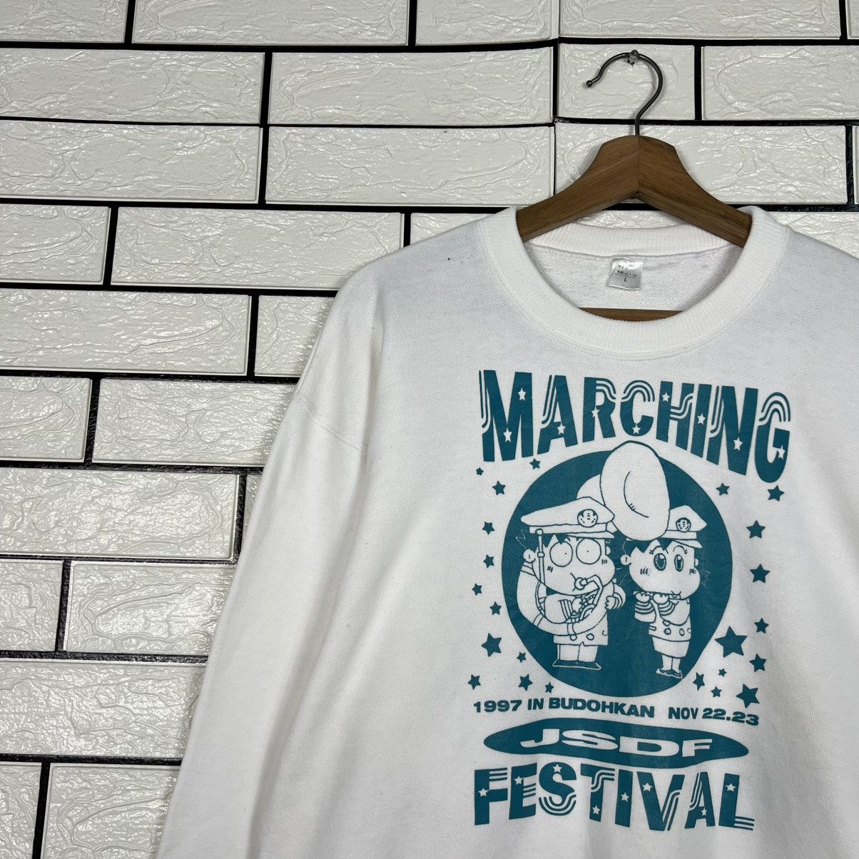 Vintage Vintage 1997 MARCHING FESTIVAL JSDF Sweatshirt #3979-C181 Size US L / EU 52-54 / 3 - 4 Thumbnail