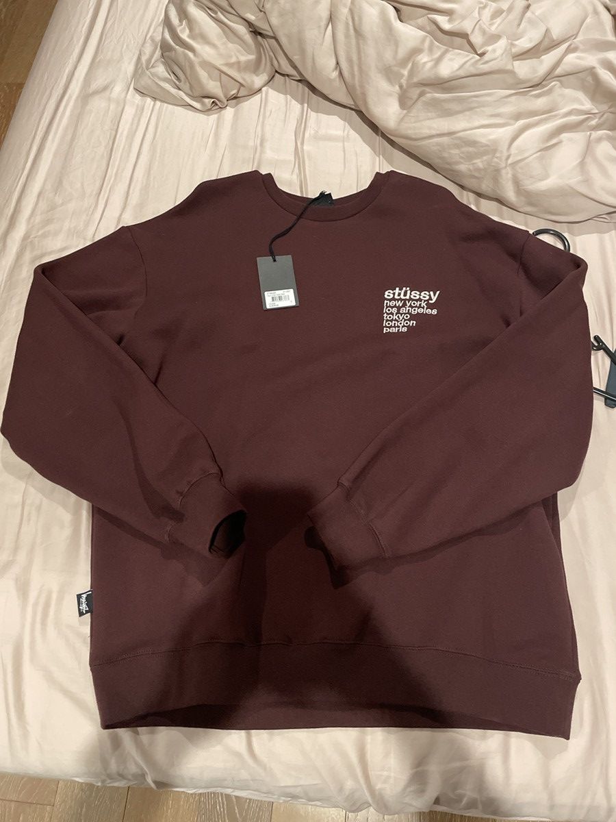 Stussy Stussy italic cities fleece crewneck Size US S / EU 44-46 / 1 - 1 Thumbnail