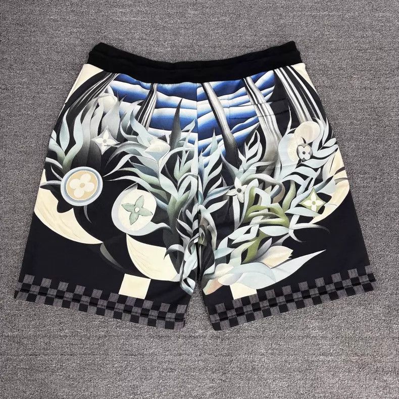Louis Vuitton Louis Vuitton size xl Floral-print checkerboard shorts Size US 28 / EU 44 - 2 Thumbnail