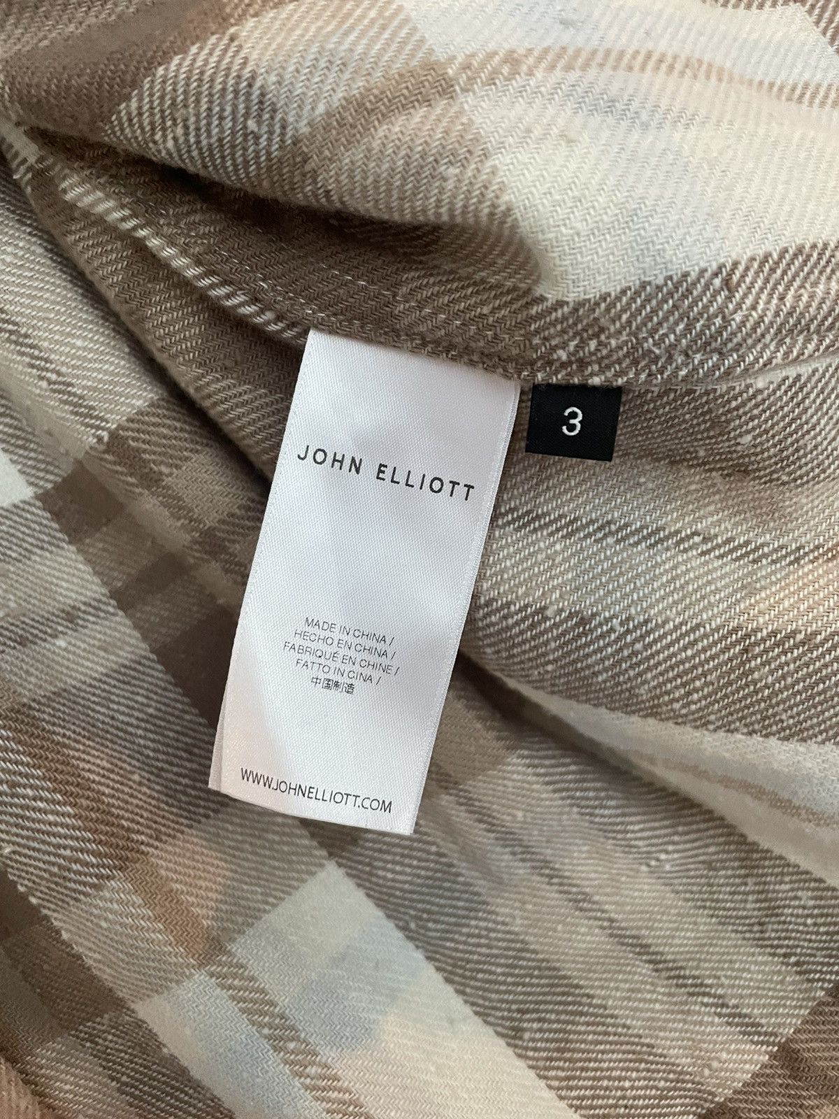 John Elliott John Elliot Beige Straight Hem Shirt Size US L / EU 52-54 / 3 - 3 Thumbnail