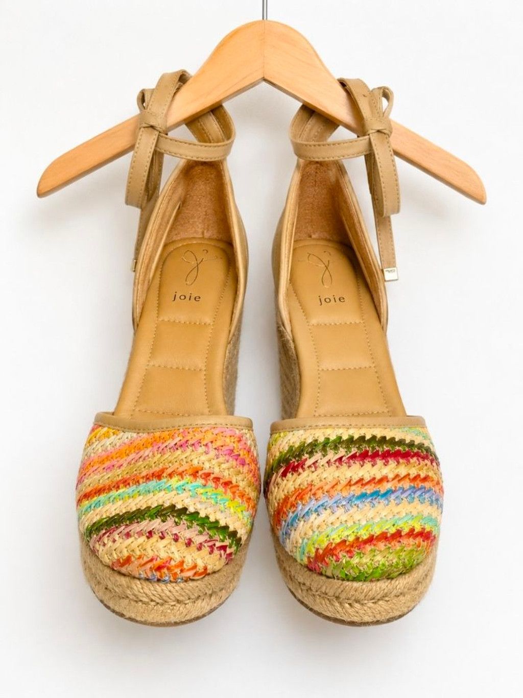Joie Joie Rainbow Raffia Espadrille Wedge Sandals Size 9.5M Coast Size US 9.5 / IT 39.5 - 1 Thumbnail