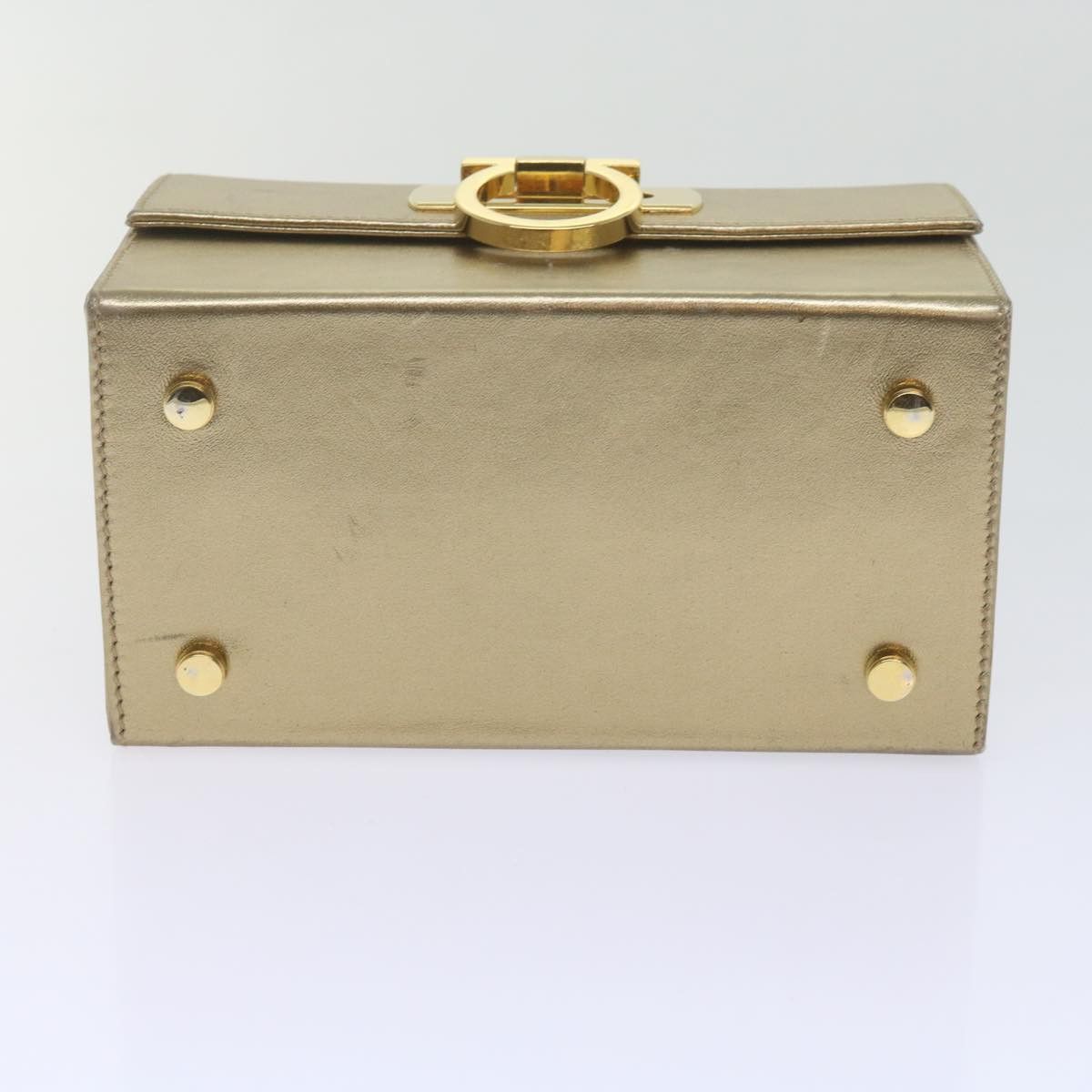 Salvatore Ferragamo Salvatore Ferragamo Gancini Hand Bag Leather Gold Tone Size ONE SIZE - 9 Thumbnail