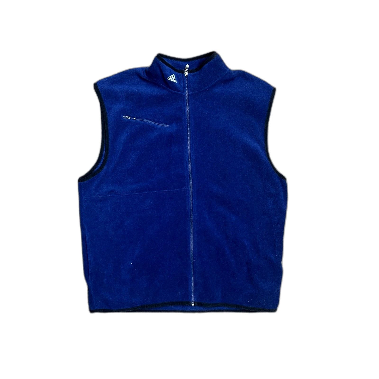 Adidas Vintage Y2K Adidas Men's Fleece Vest Size 2XL Full Zip Mock Size US XXL / EU 58 / 5 - 1 Thumbnail