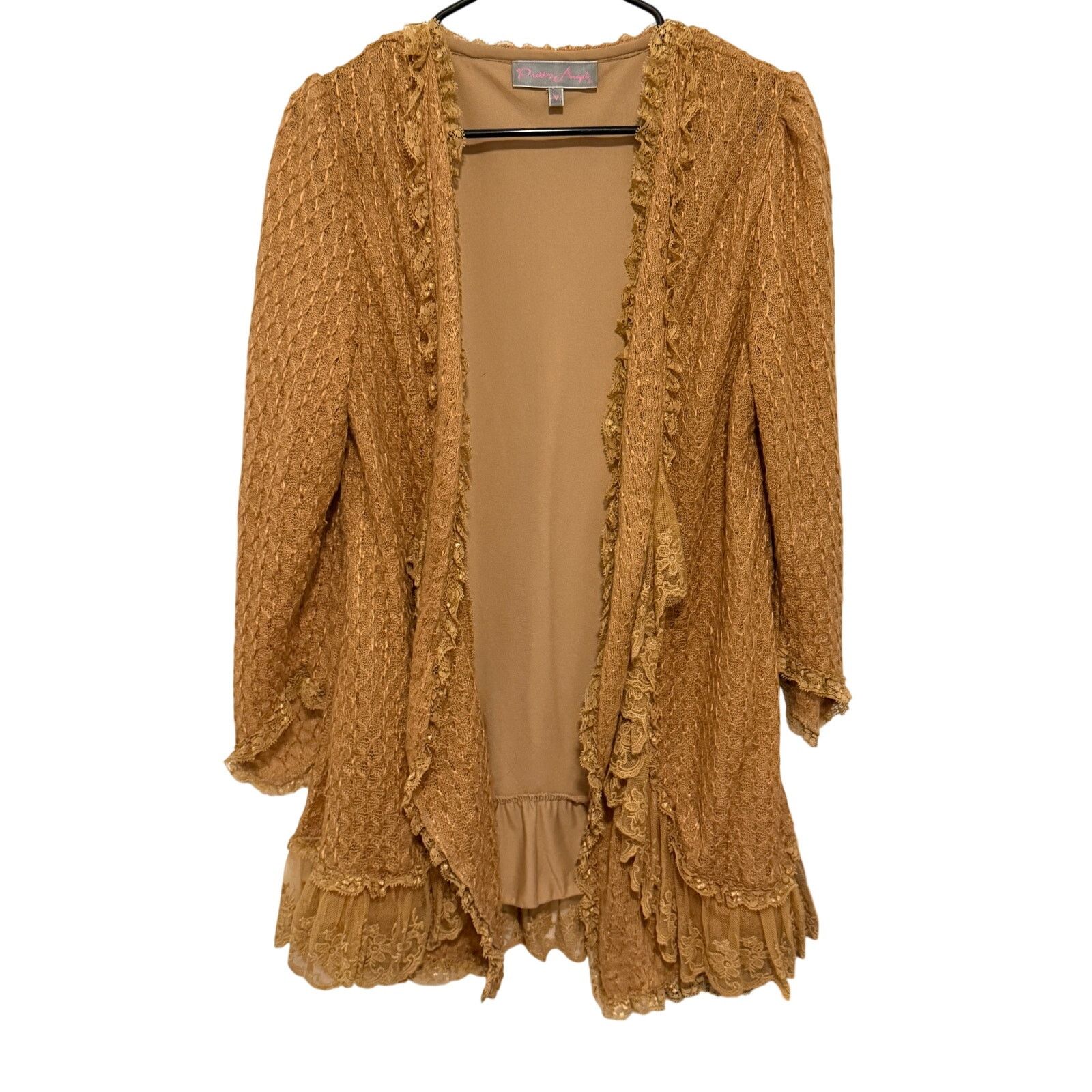 Other Pretty Angel Orange Long Sleeve Open Front Boho Cardigan Size M / US 6-8 / IT 42-44 - 1 Thumbnail
