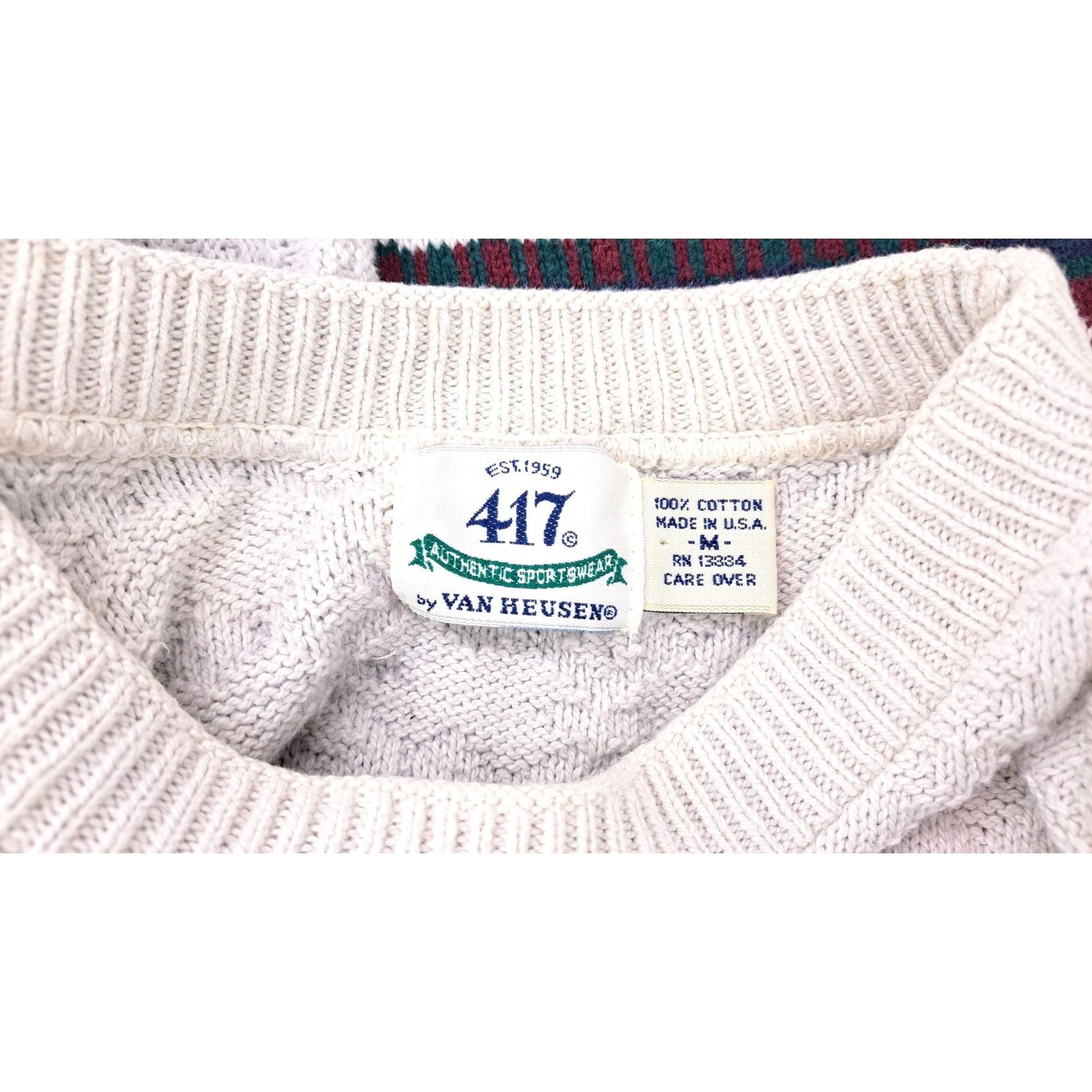 Van Heusen Vintage Van Heusen Men Medium Fair Isle Knit Sweater Blue Size US M / EU 48-50 / 2 - 3 Thumbnail