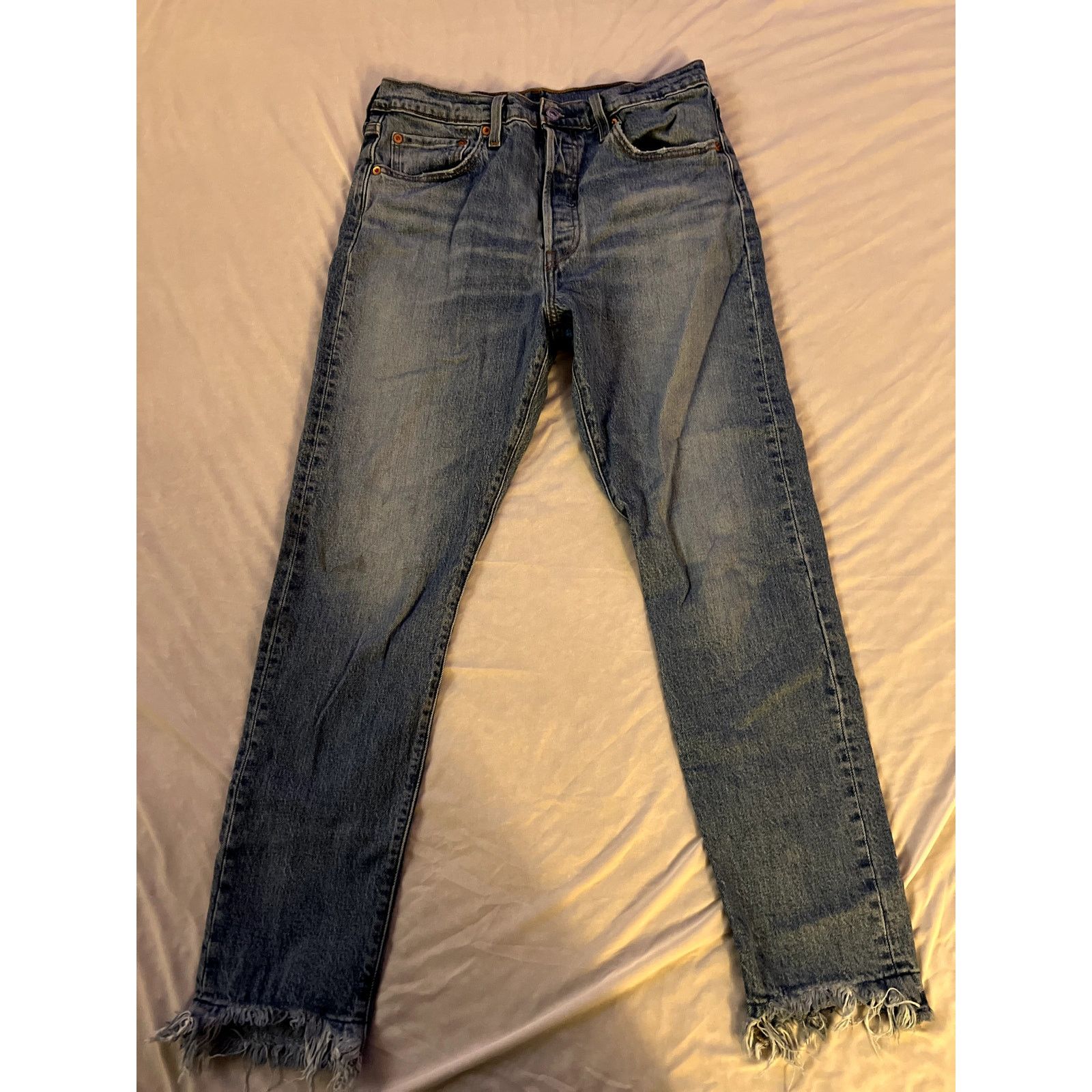 Levi's Vintage Levi's 501 Big E Button-Fly Jeans -29W x 28L Premium Size US 29 - 2 Thumbnail