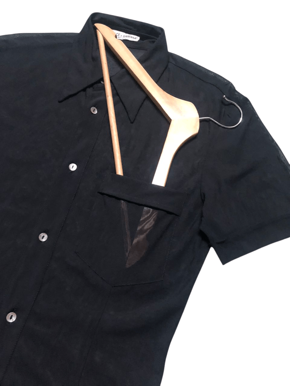 Dolce & Gabbana × Vintage Vintage Dolce & Gabbana Mesh Shirt Button Up Single Pocket Size US S / EU 44-46 / 1 - 11 Thumbnail