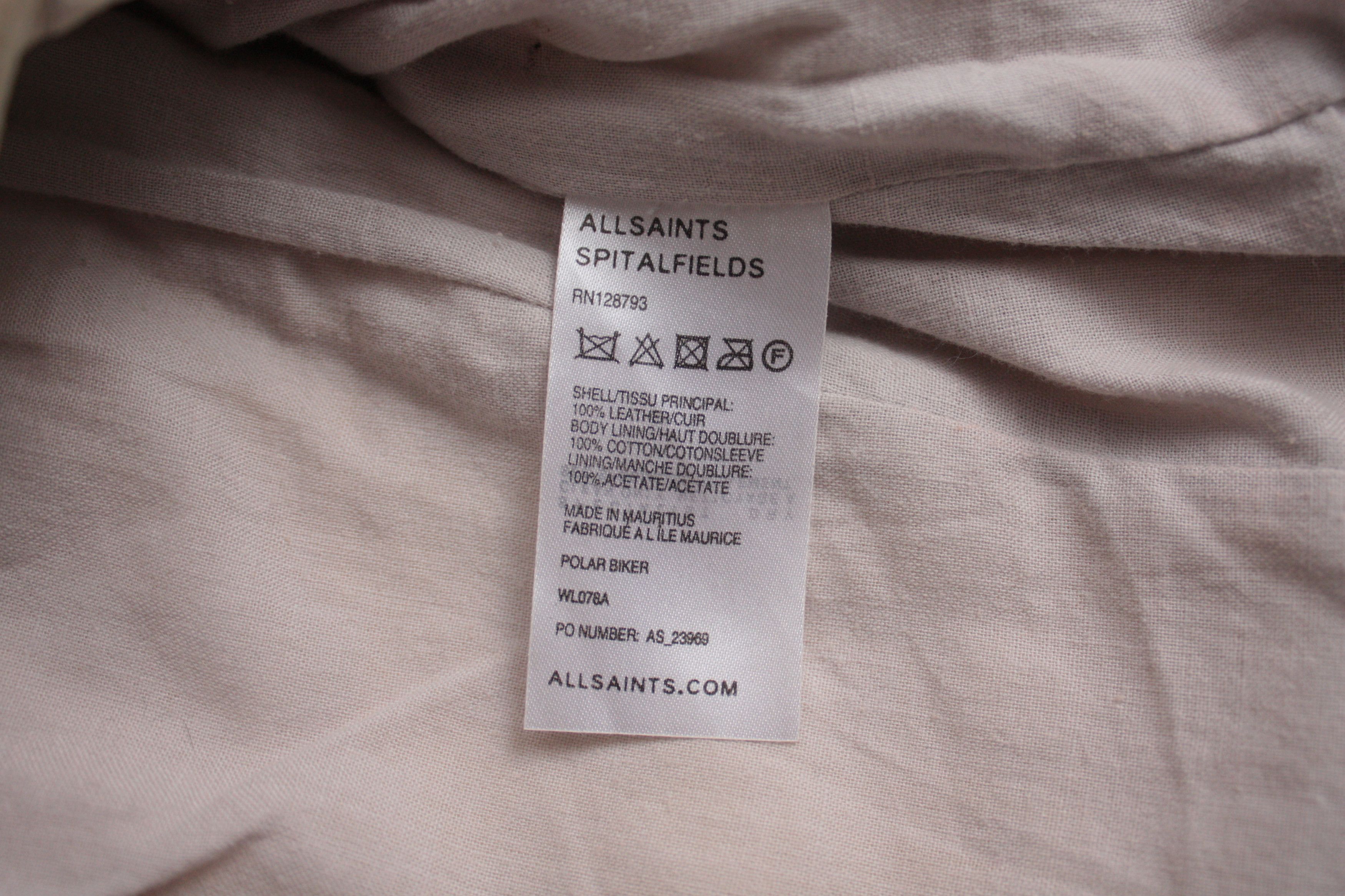 Allsaints All Saint Crean White Leather Jacket Women's US2 Size XS / US 0-2 / IT 36-38 - 4 Thumbnail