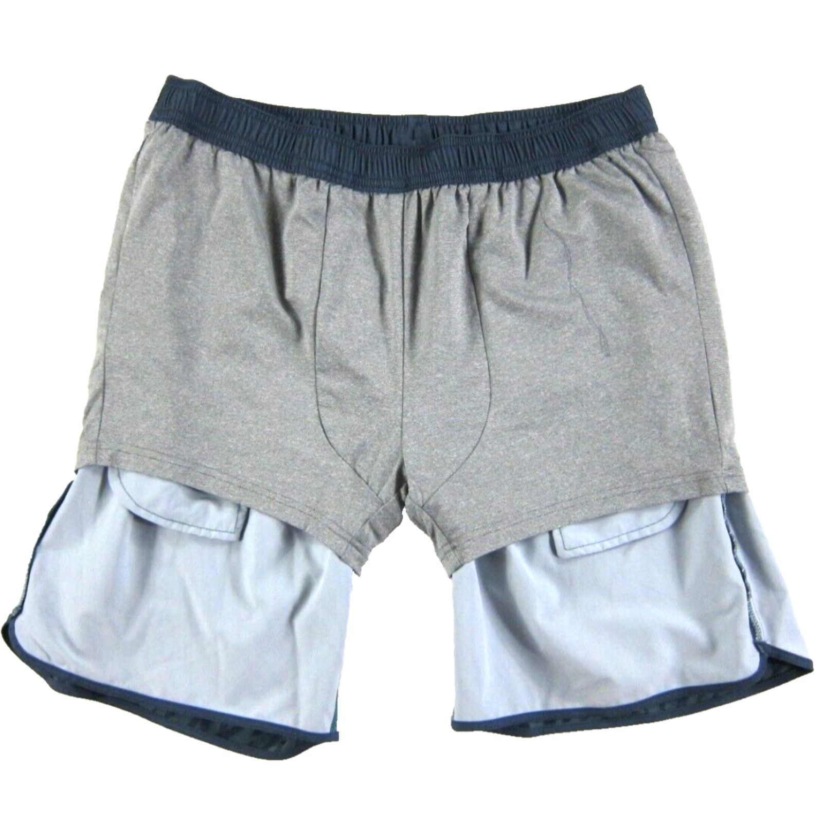 Vintage Fair Harbor Men L Blue Stripe Wave Lined Pocket Stretch Golf Hike Active Shorts Size US 33 - 5 Thumbnail