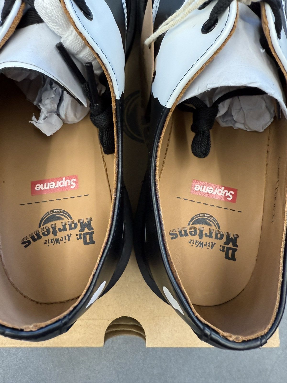 Supreme Dr. Martens 1461 3-Eye Shoes Supreme Skull Black White Size US 9 / EU 42 - 6 Thumbnail