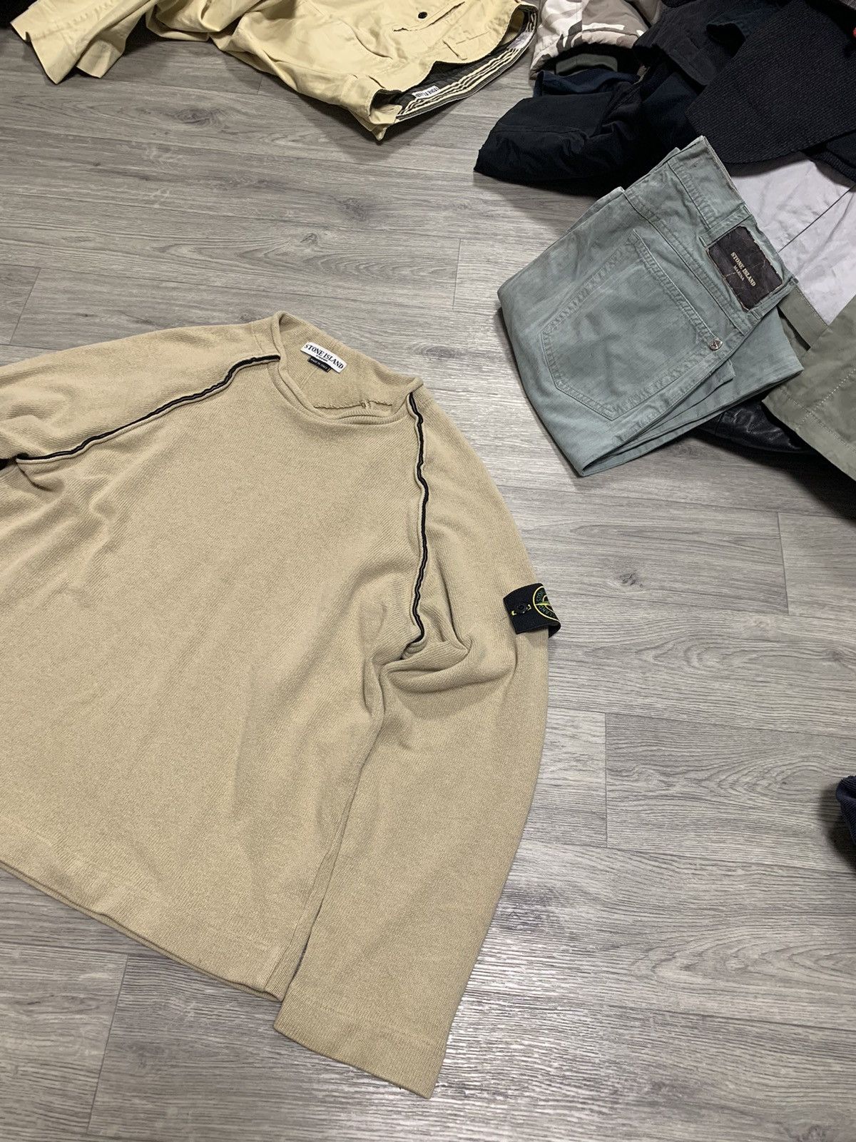 Stone Island × Vintage SS04 STONE ISLAND YELLOW CREWNECK SWEATSHIRT Size US M / EU 48-50 / 2 - 1 Thumbnail