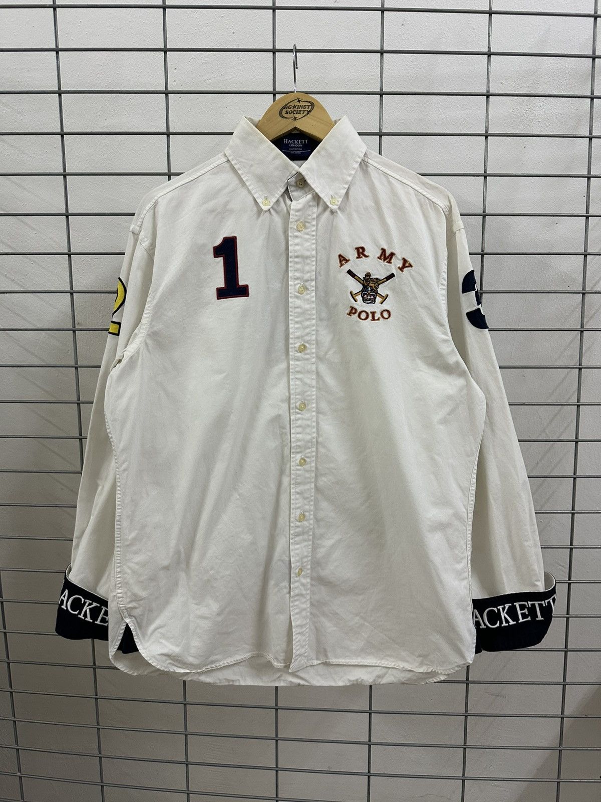 Hackett Rare And Beautiful Hackett London Army Polo White Shirt Size US XL / EU 56 / 4 - 1 Thumbnail